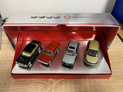 BOXED VAUXHALL CELEBRATING 100 YEARS OF VAUXHALL MOTORS 4 CAR SET