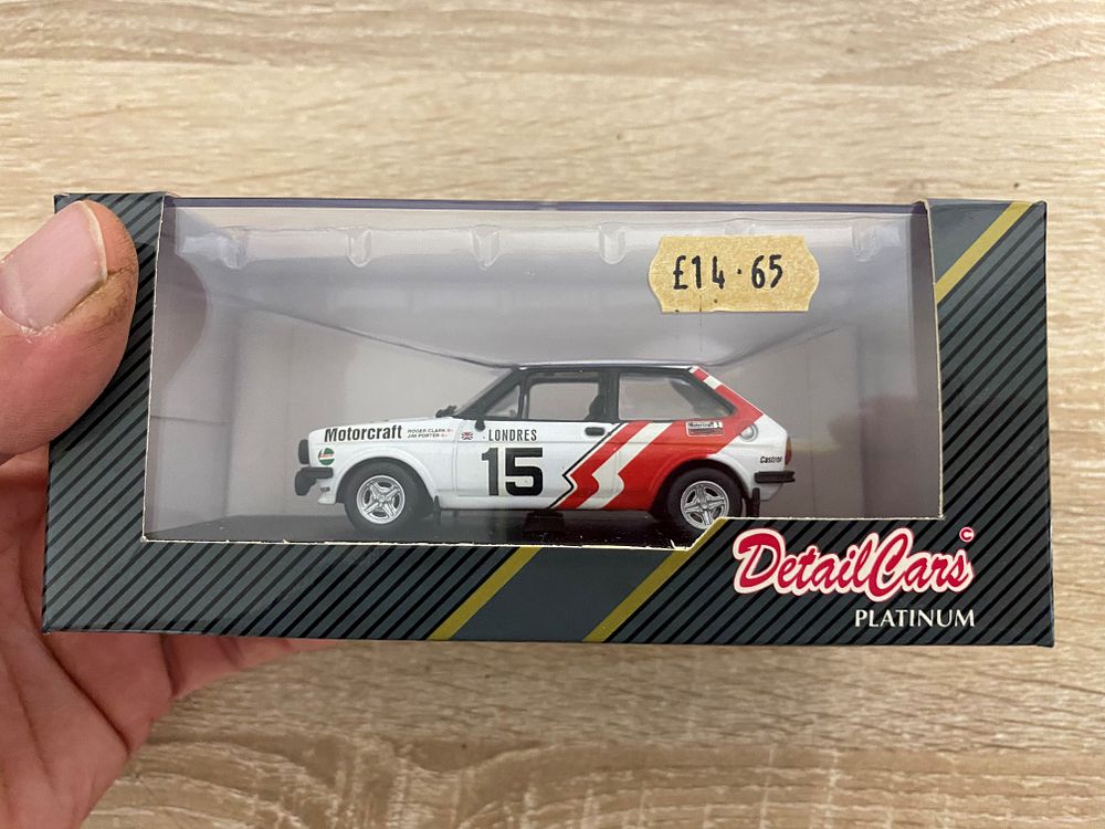 BOXED AND CASED DETAILCARS PLATINUM ART.505. PL FORD FIESTA RALLY 1977