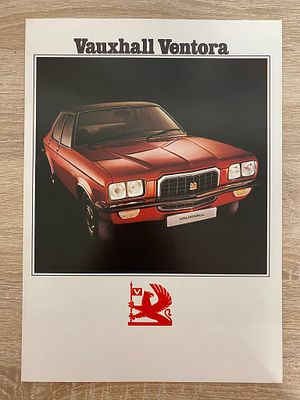 ORIGINAL RARE VINTAGE VAUXHALL VENTORA BROCHURE IN A4 COVER