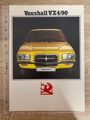 ORIGINAL RARE VINTAGE VAUXHALL V4 90 BROCHURE IN A4 COVER
