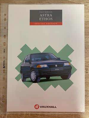 ORIGINAL VINTAGE VAUXHALL ASTRA ETHOS BROCHURE IN A4 COVER