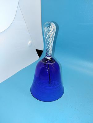 VERY NICE BRISTOL BLUE GLASS BELL WORKING PERFECTLY