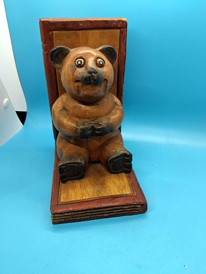 LOVELY TEDDY WOODEN BOOK END