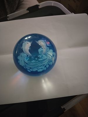VERY NICE DOLPHINS PAPERWEIGHT