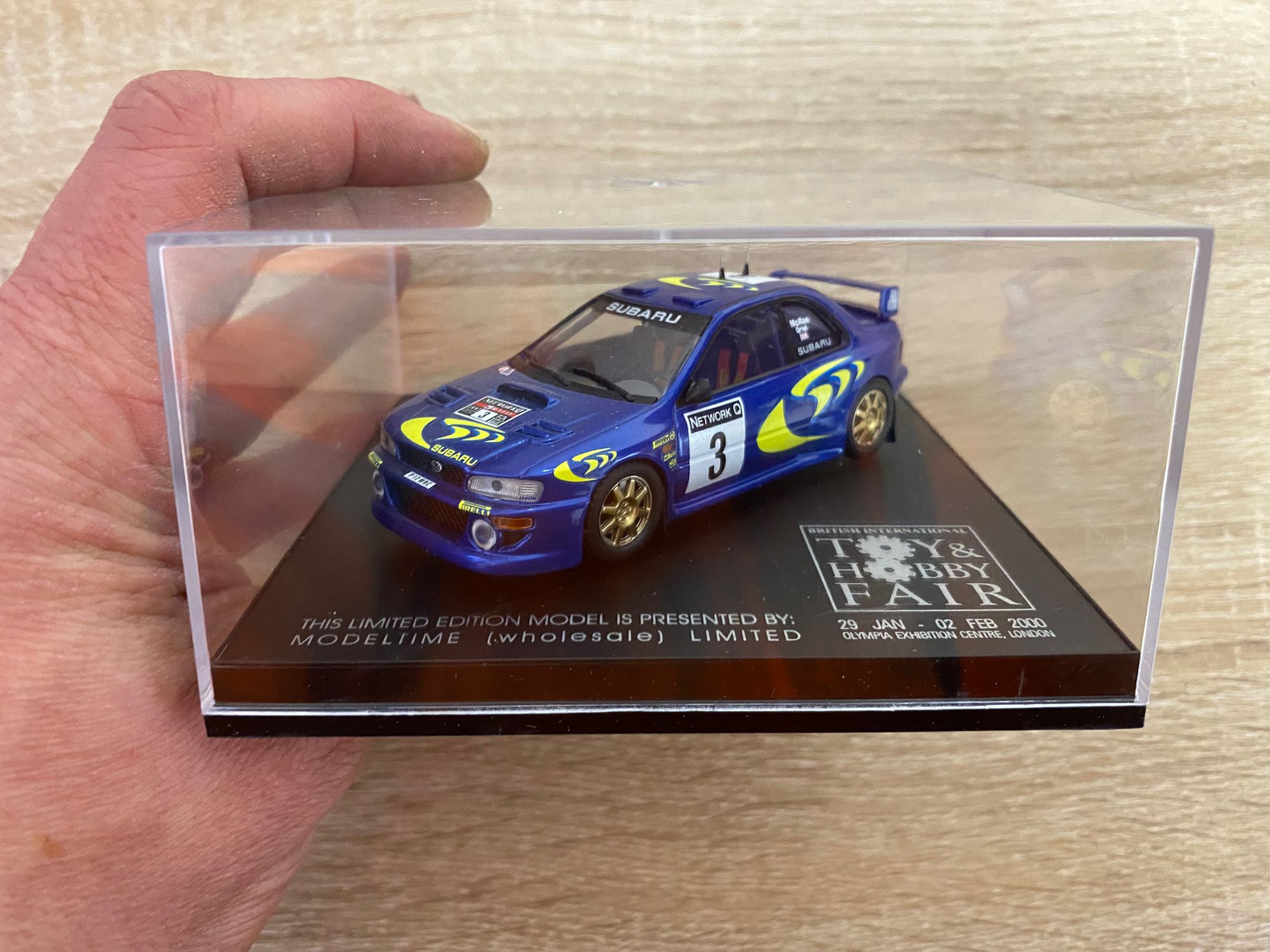 FANTASTIC BOXED SUBARU IMPREZA LTD EDITION PRESENTED BY MODELTIME TOY AND HOBBY FAIR 2000