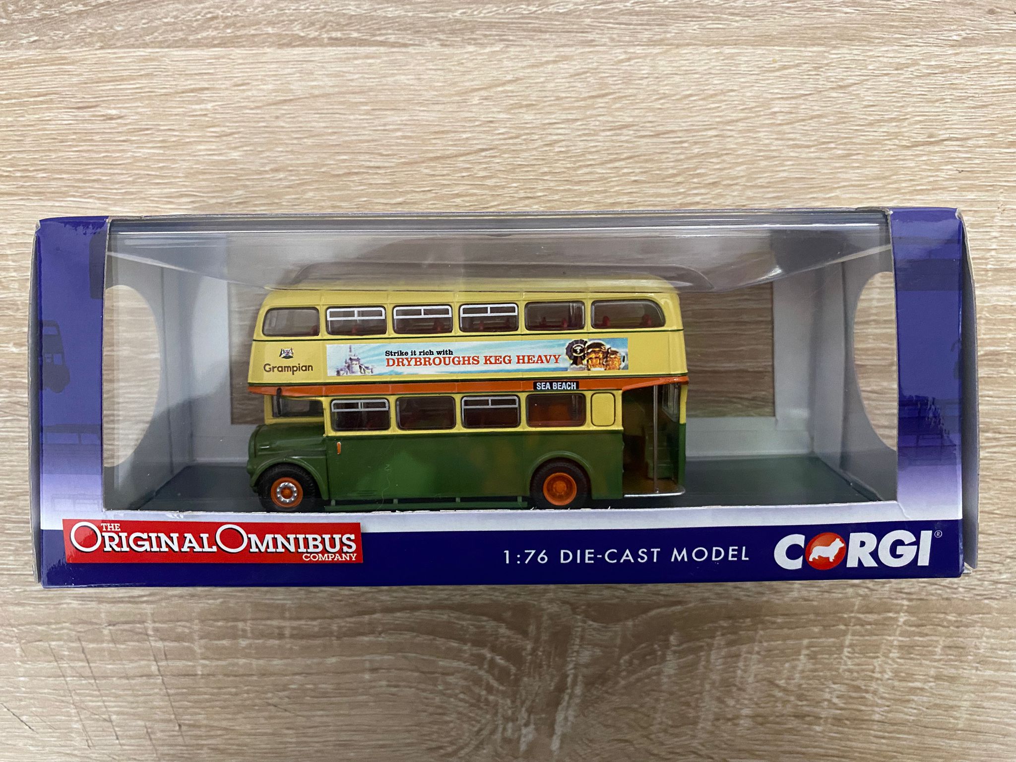BOXED CORGI ORIGINAL OMNIBUS ADVERTISING DRYBROUGHS KEG HEAVY