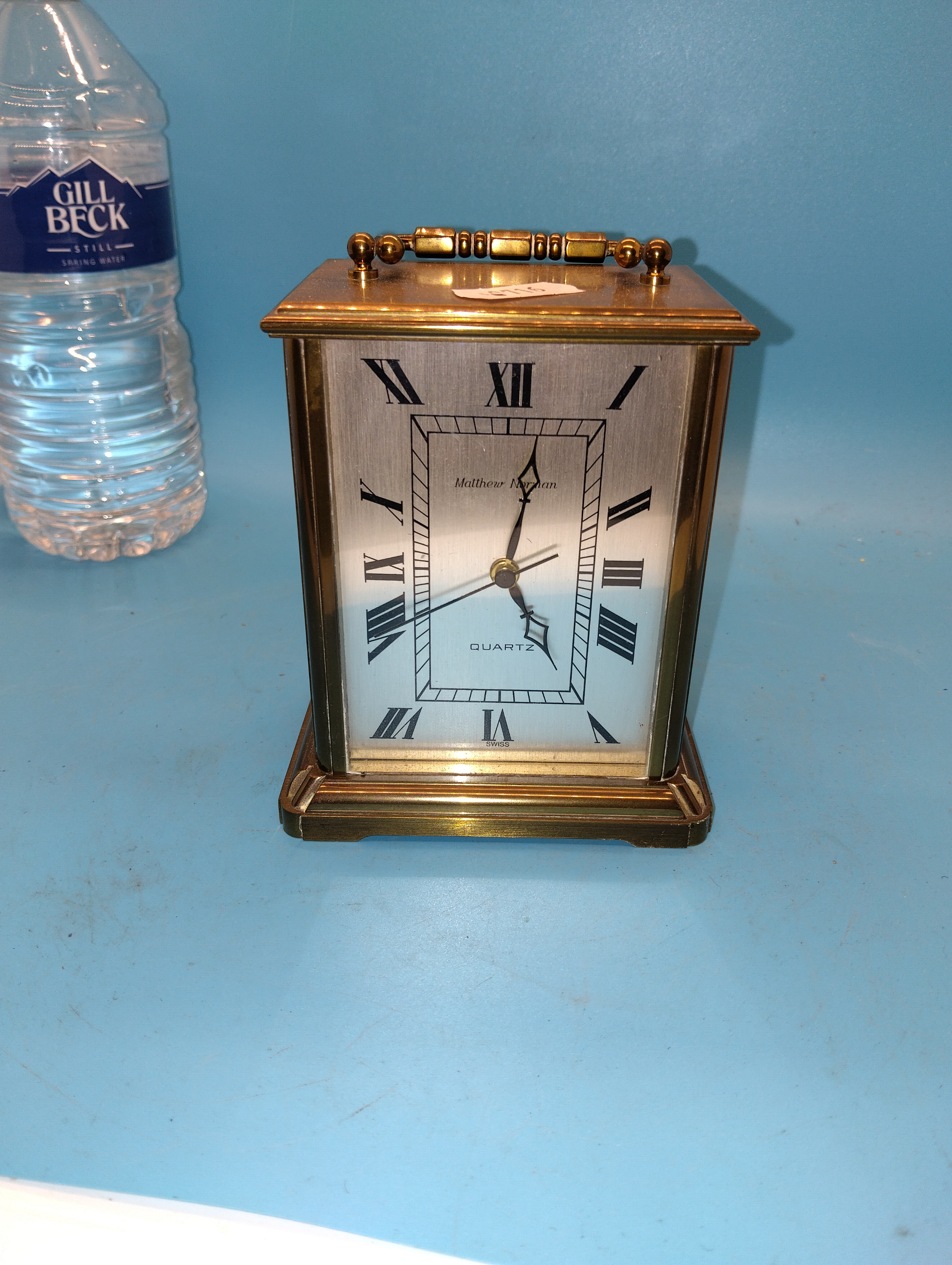 VERY NICE QUALITY HEAVY MATHEW NORMAN BRASS CARIAGE CLOCK
