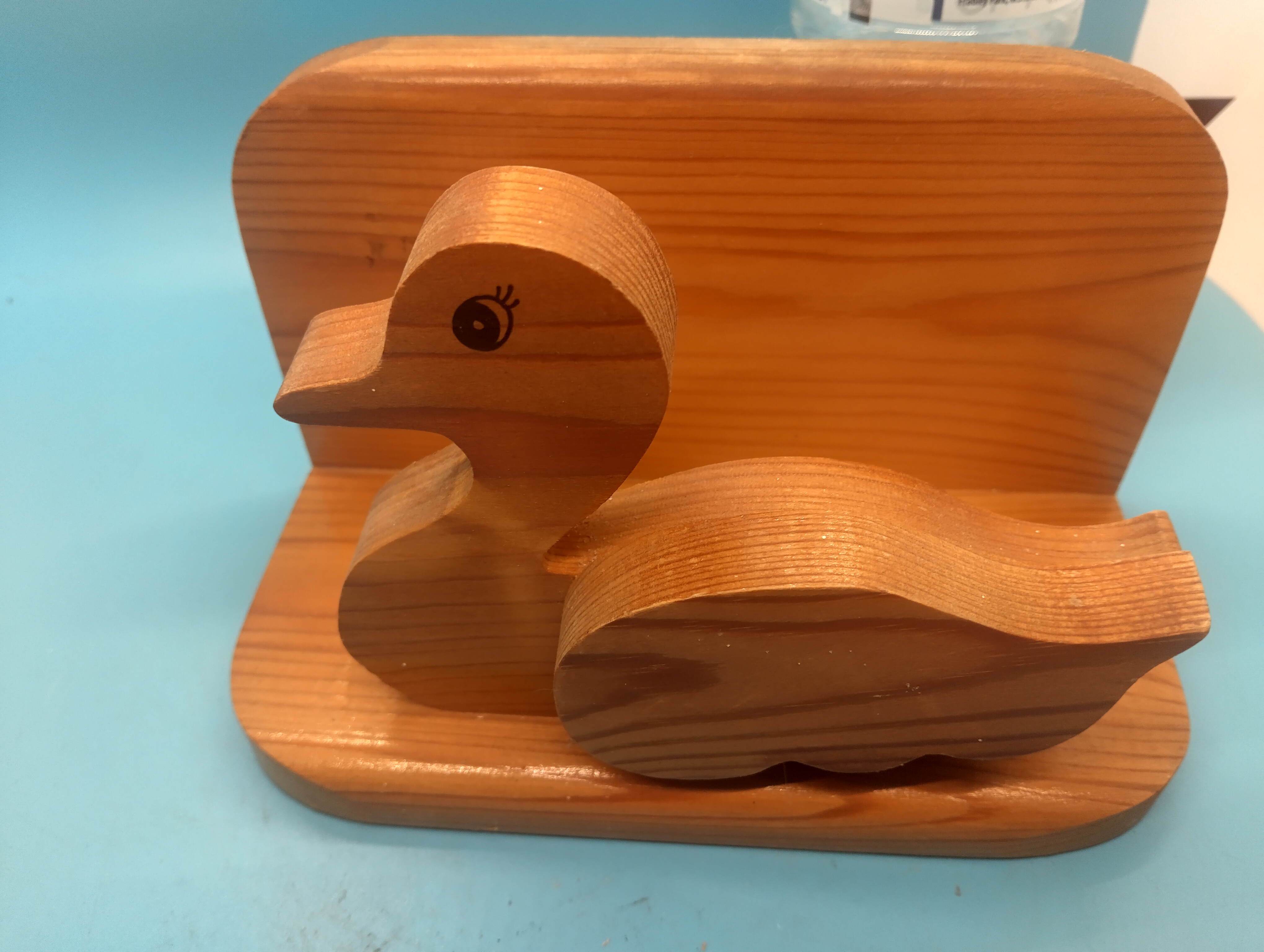 VERY NICE WOODEN DUCK LETTER HOLDER