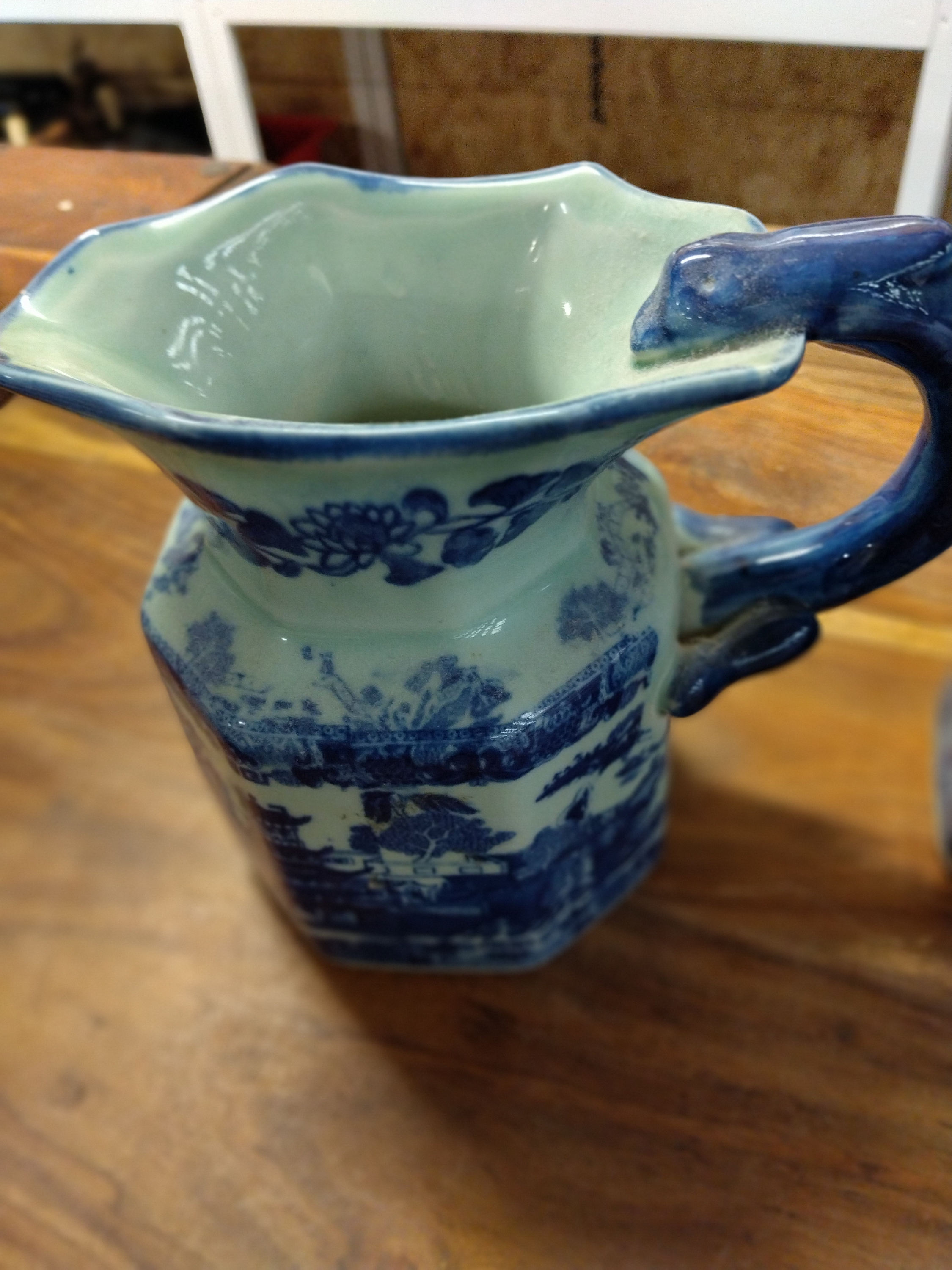 Blue and White Oriental Style Jugs