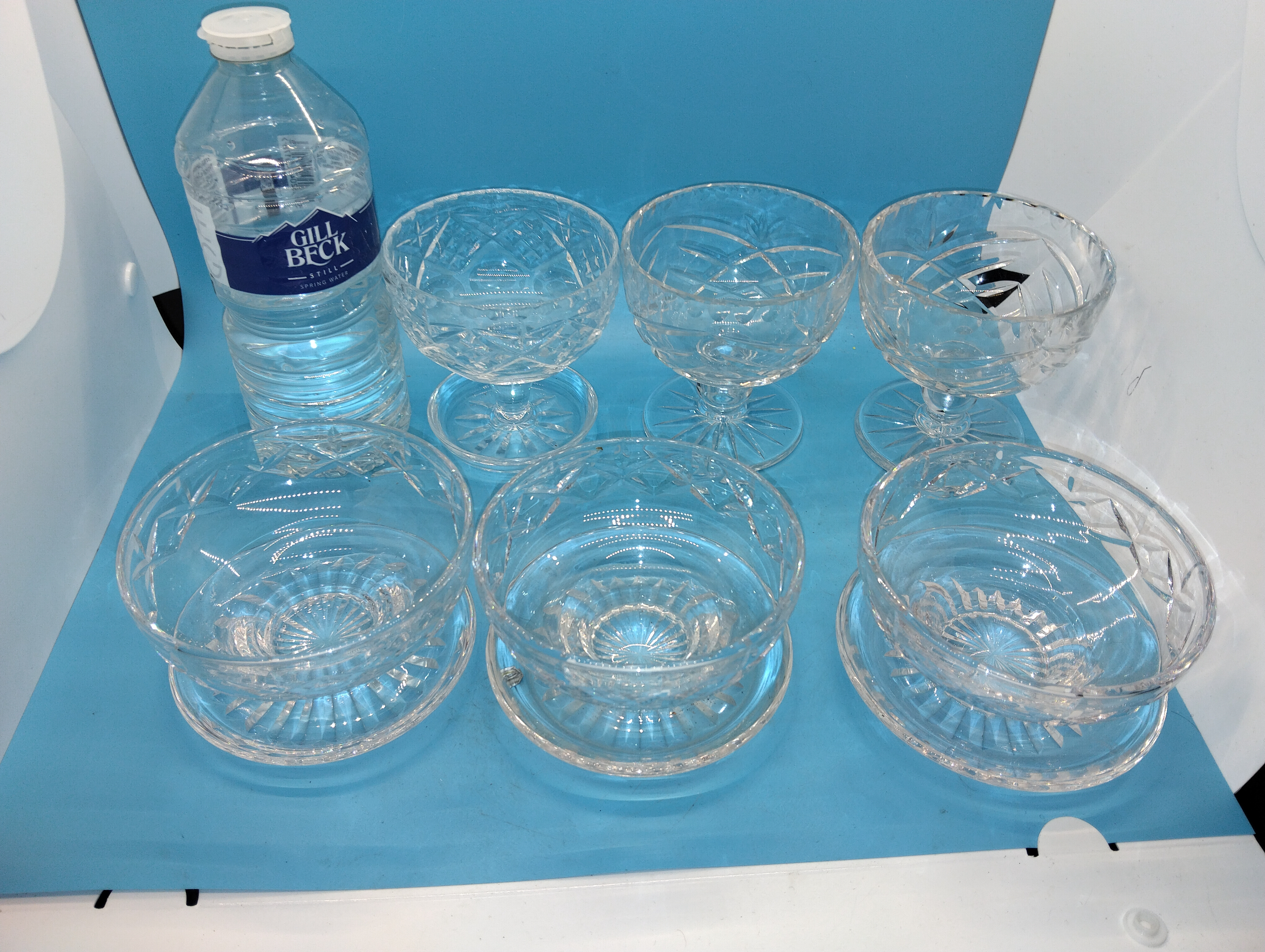 NICE SELECTION OF SIX MIXED SUNDAE GLASSES