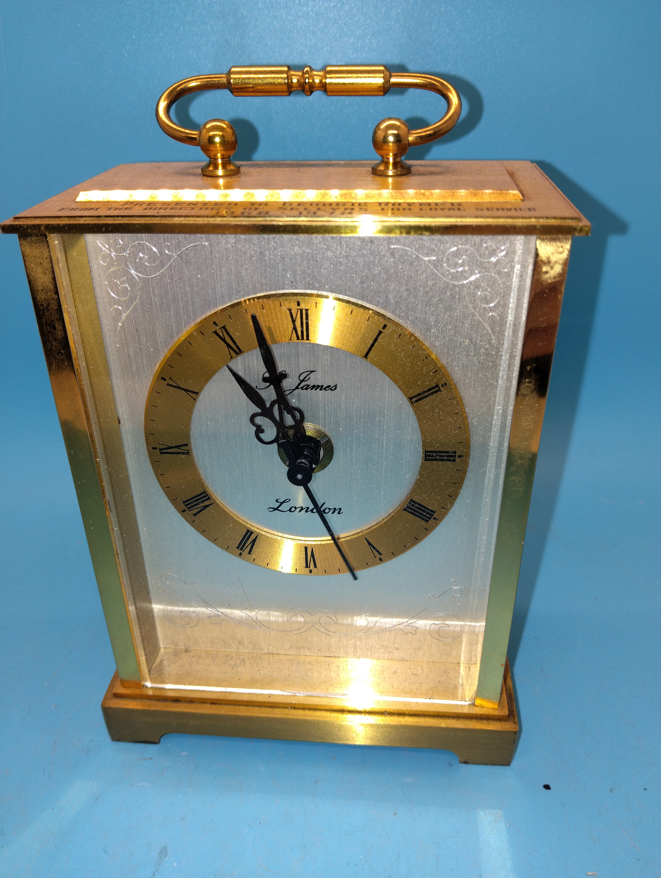 VERY NICE PRESENTATION LONDON BRASS STYLE CARRIDGE CLOCK
