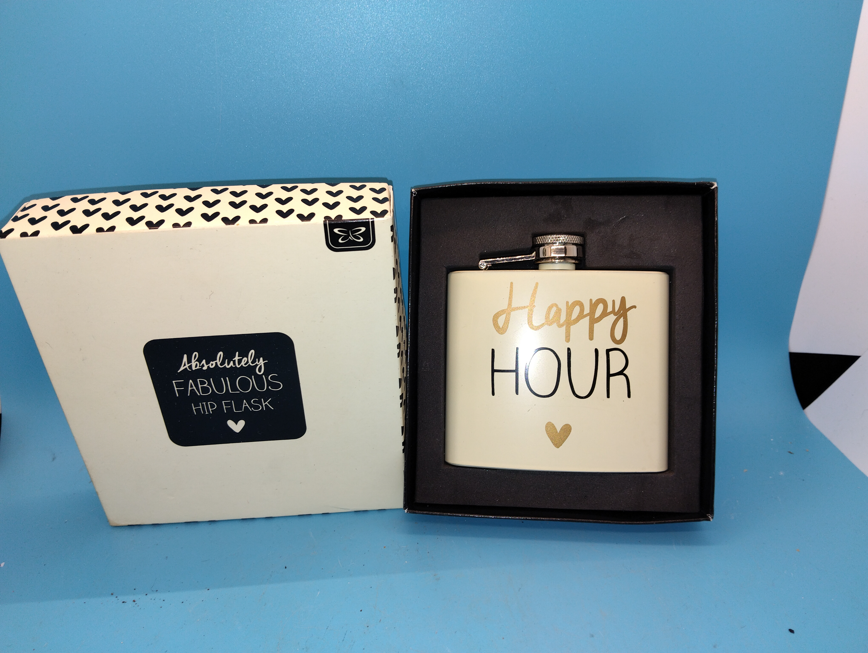 GOOD BOXED ABSOLUTELY FABULOUS HIP FLASK