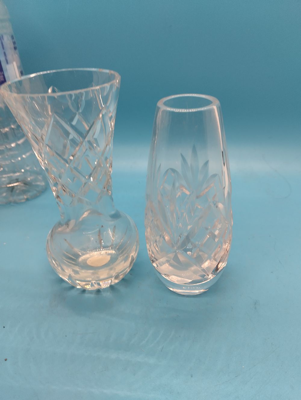 ROYAL DOULTON SMALL CRYSTAL VASE AND ONE OTHER