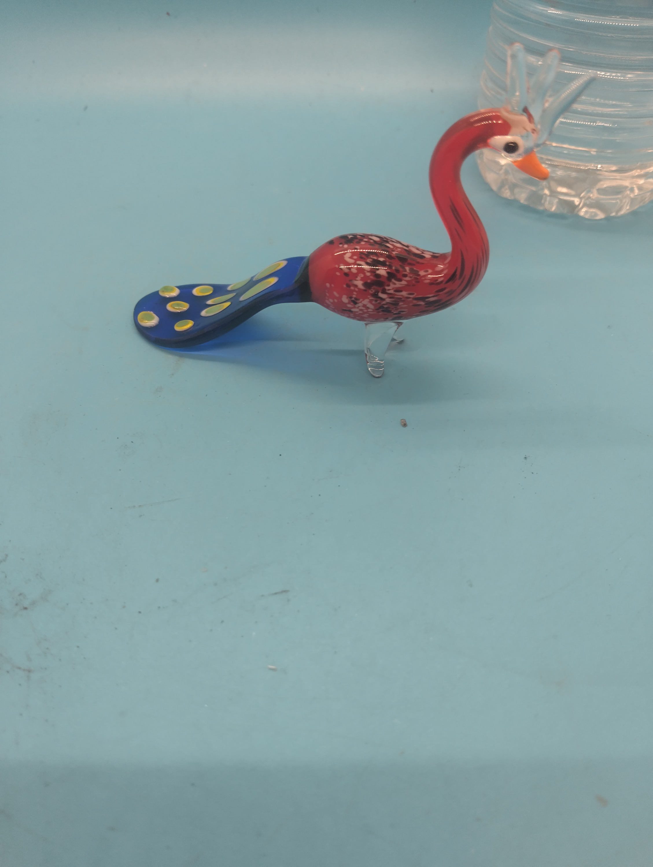 VERY NICE GLASS PEACOCK