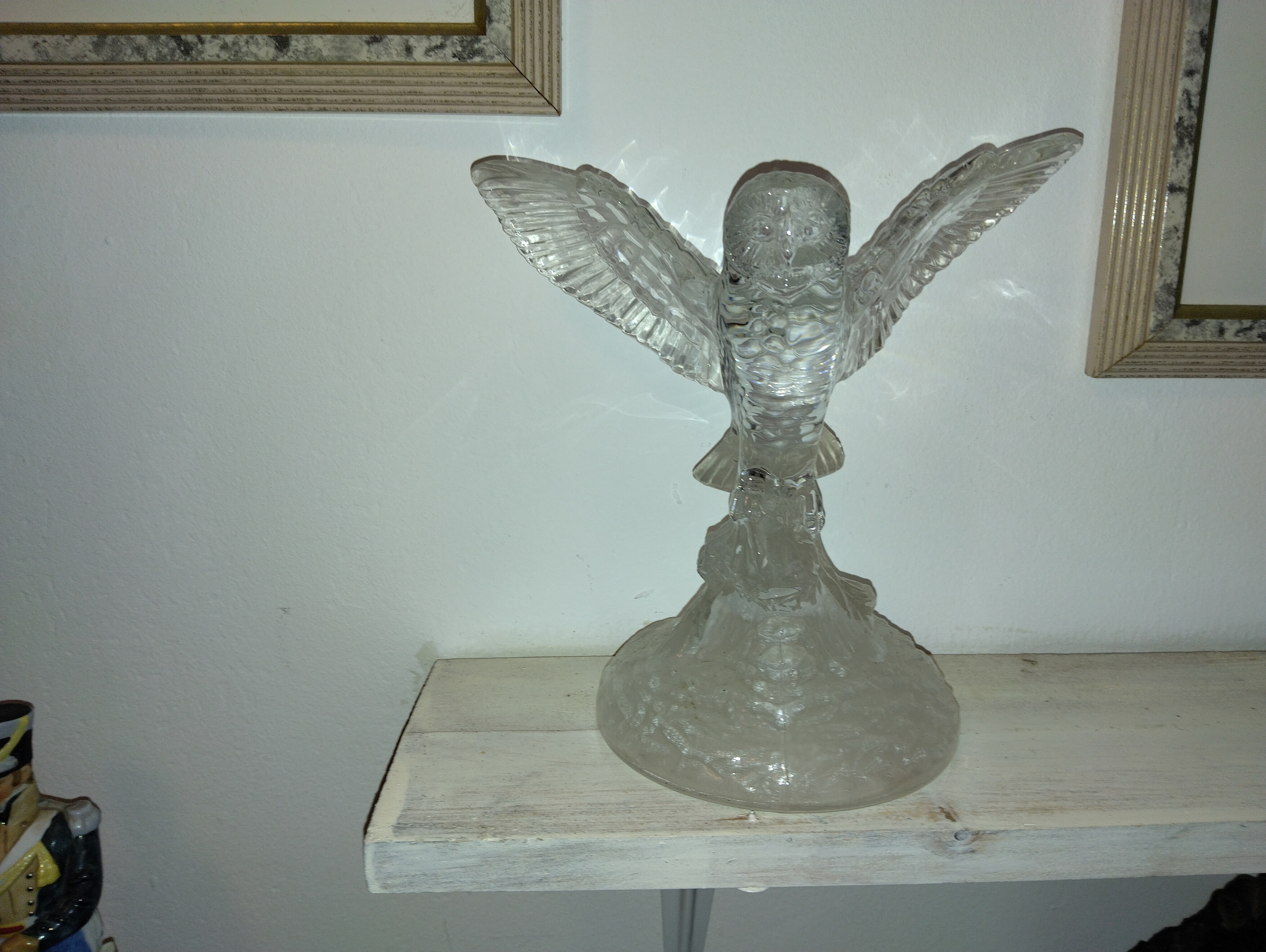 LARGE GLASS OWL