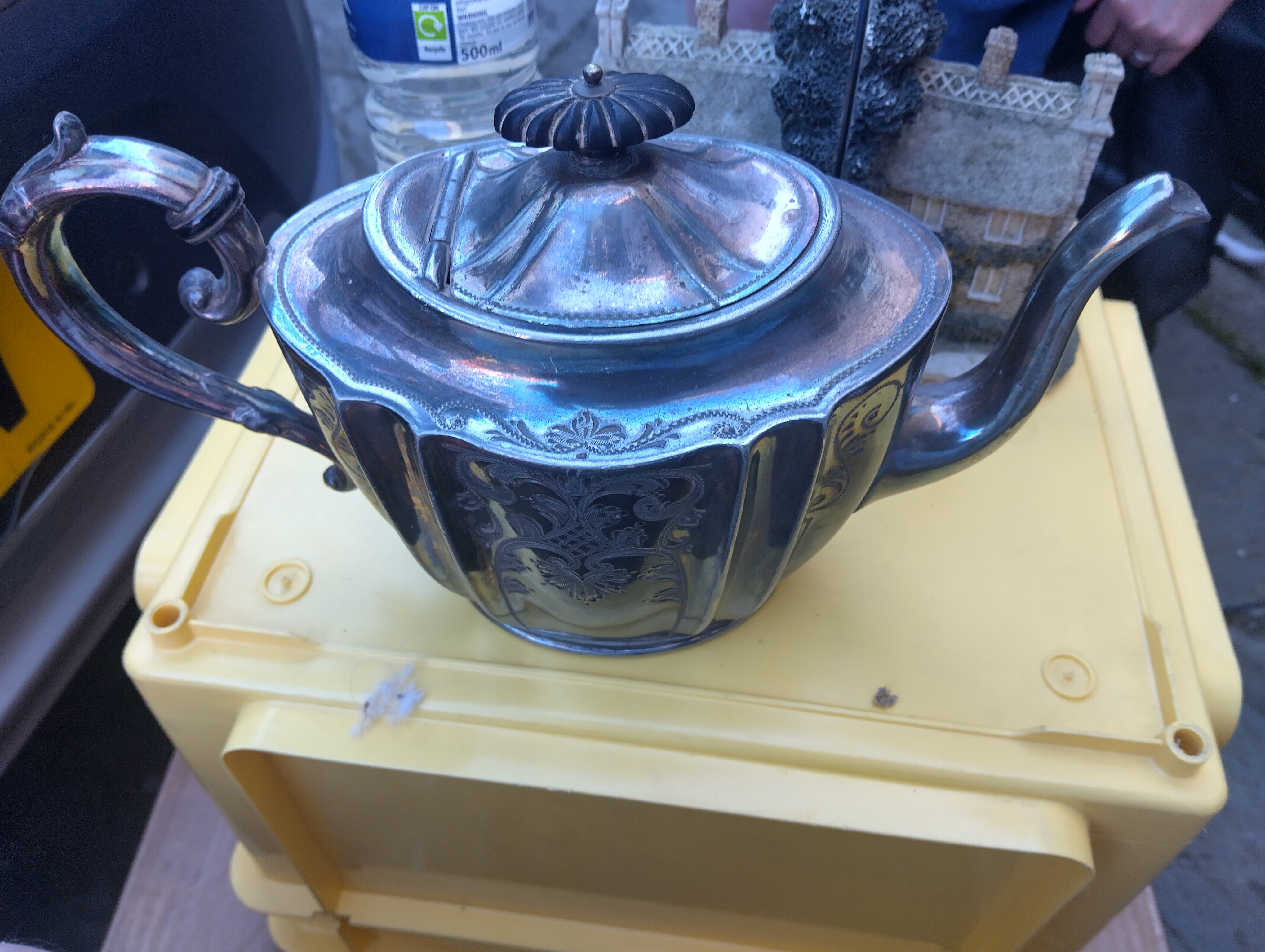 NICE ANTIQUE PLATED TEA POT