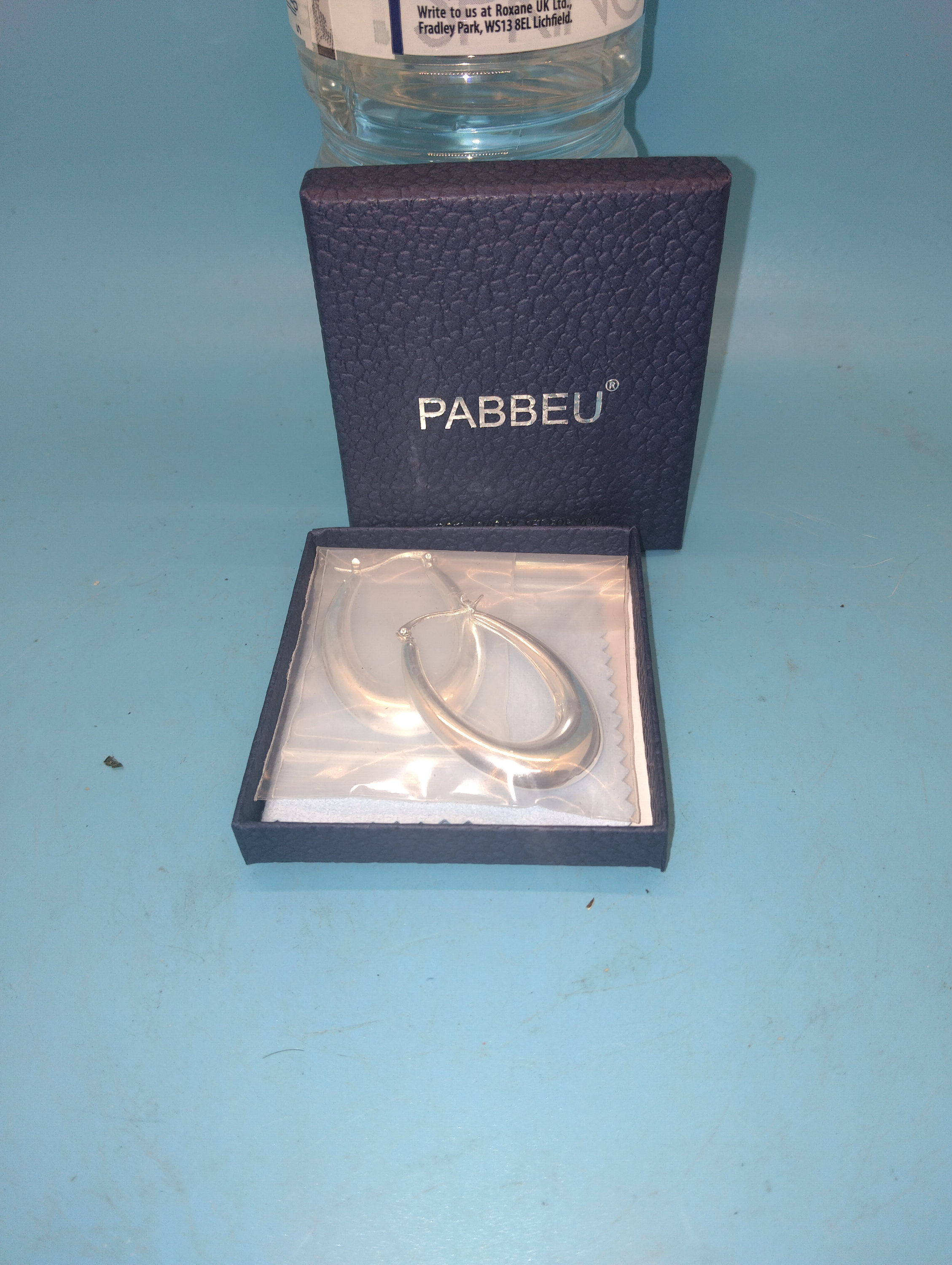 NEW BOXED PABBEU Silver Hoops 925 Earrings for Women