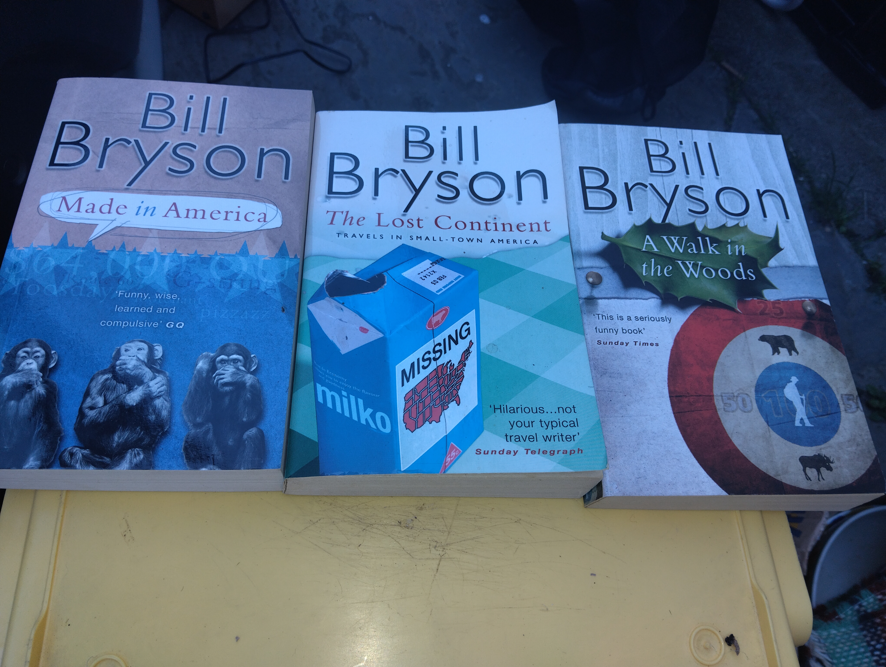 THREE BILL BRYSON BOOKS