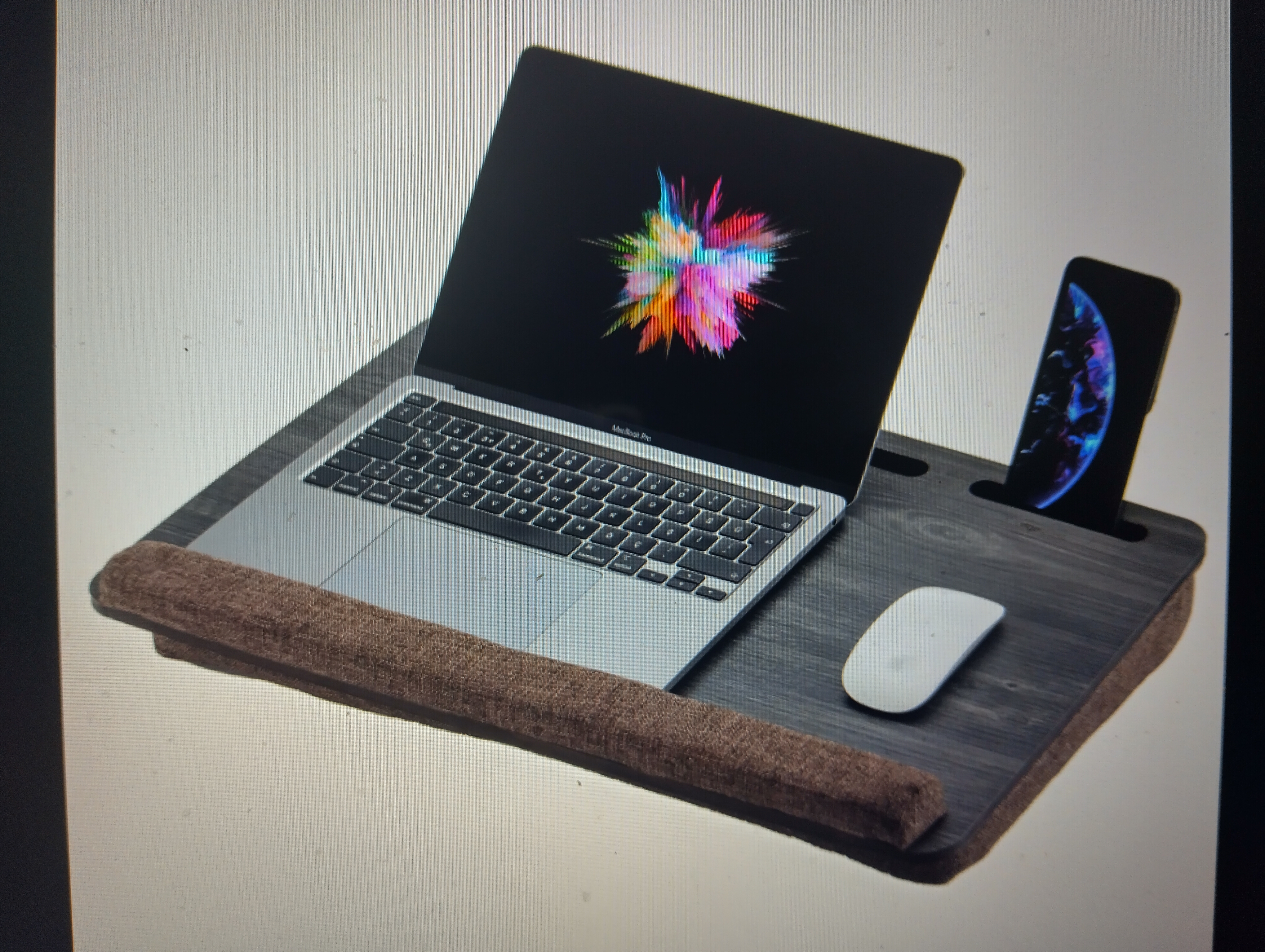 NEW BOXED KNEE REST LAPTOP TRAY WITH PEN HOLDER/MOBILE HOLDER