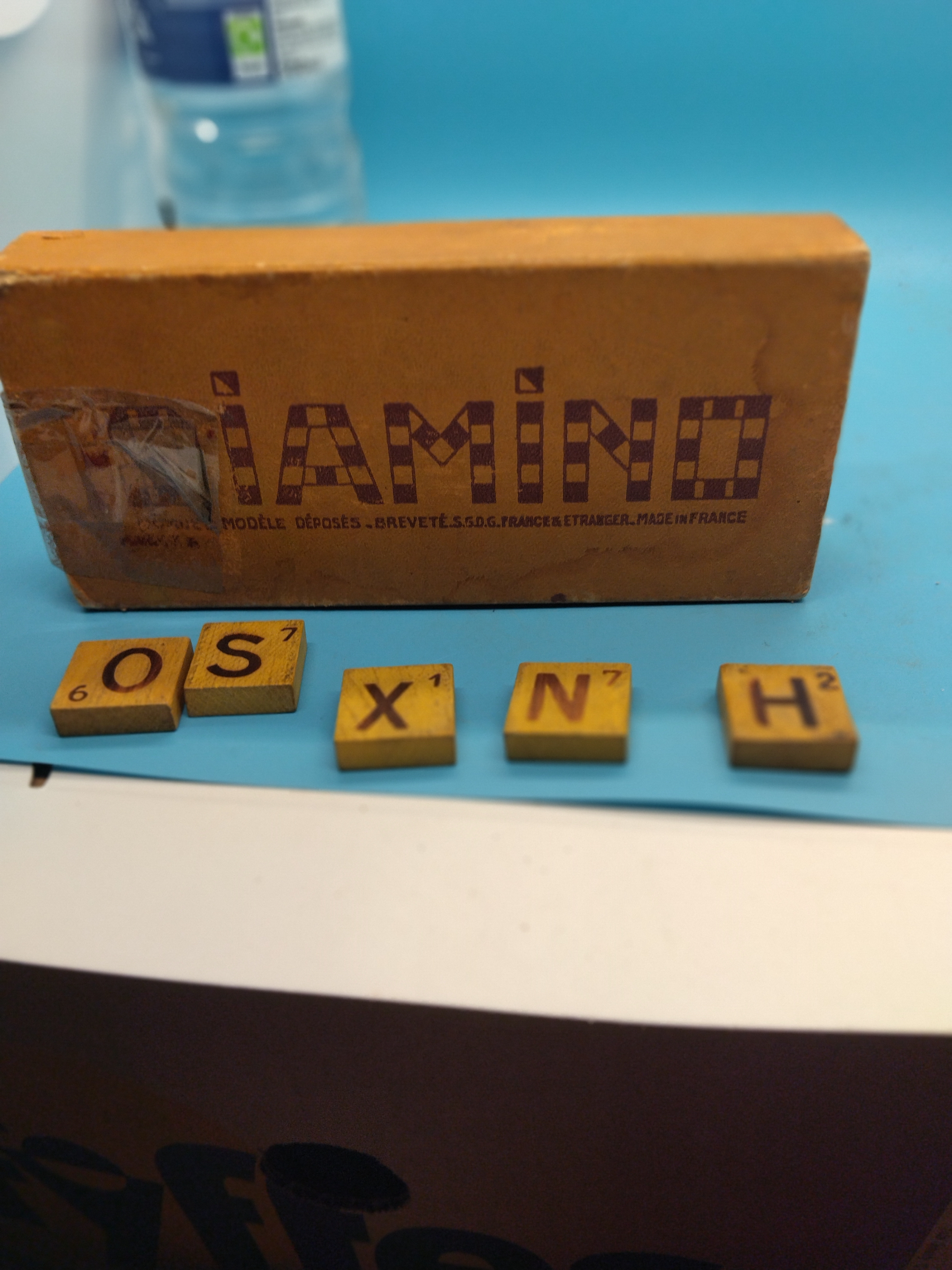 Vintage BOXED DIAMINO FRENCH CROSSWORD GAME
