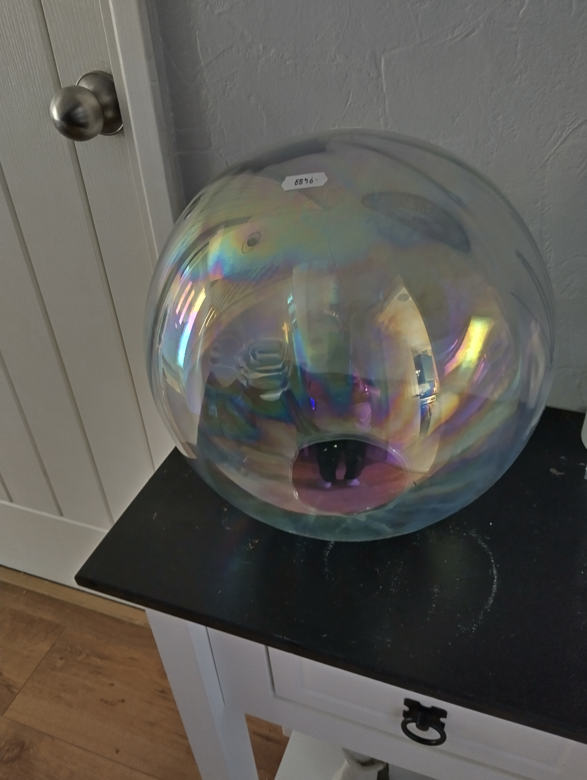 VERY LARGE GLASS ROUND FISH BOWL STYLE COVER FOR PLANTS OR FLOWER