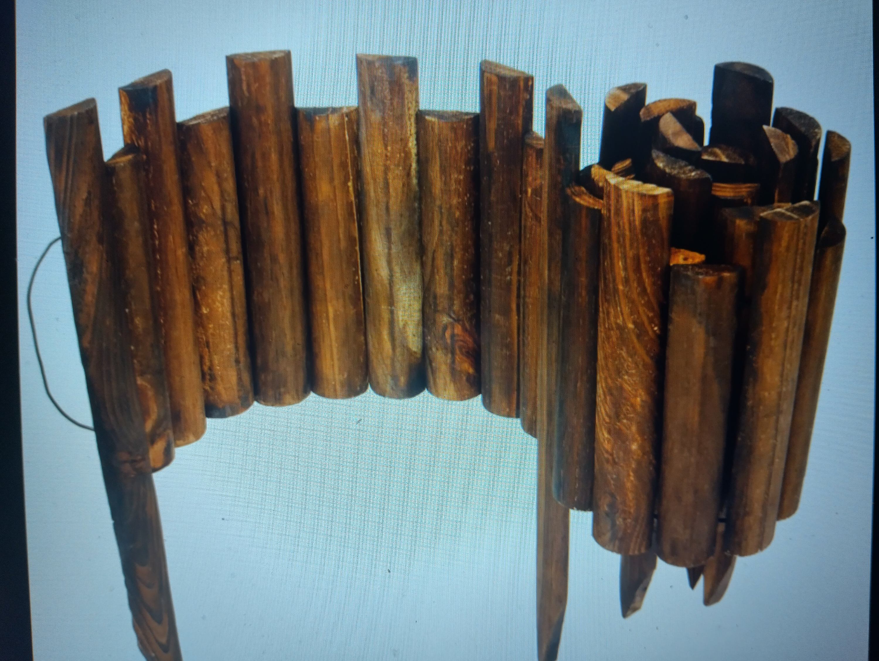 A NEW BOXED Flexible Burnt Wood Garden Border Fence