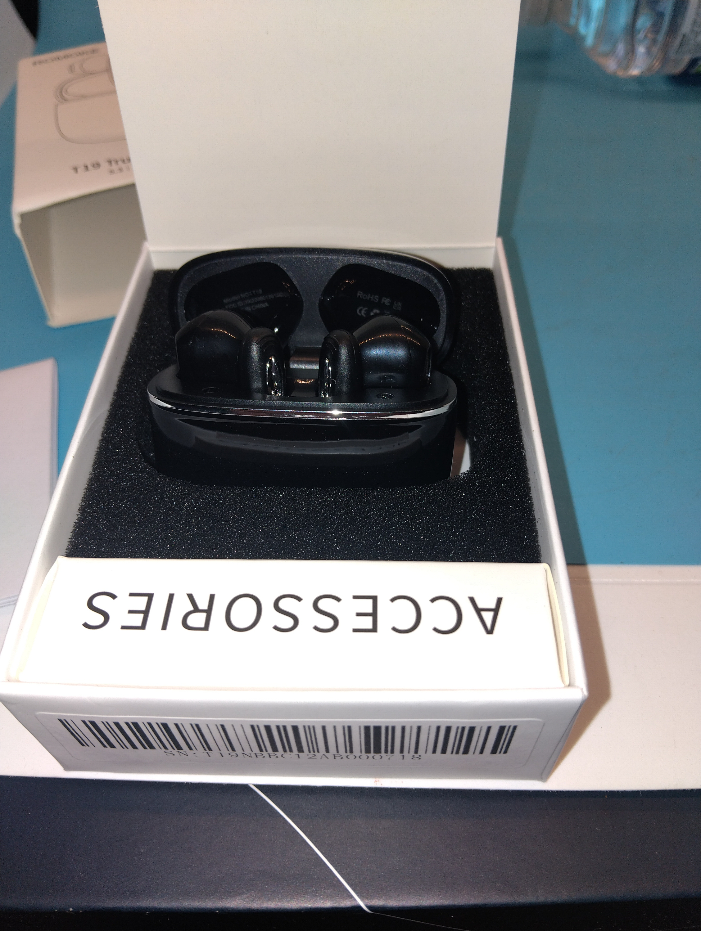 A NEW Pair of T19 True Wireless Earbuds with Charging Case