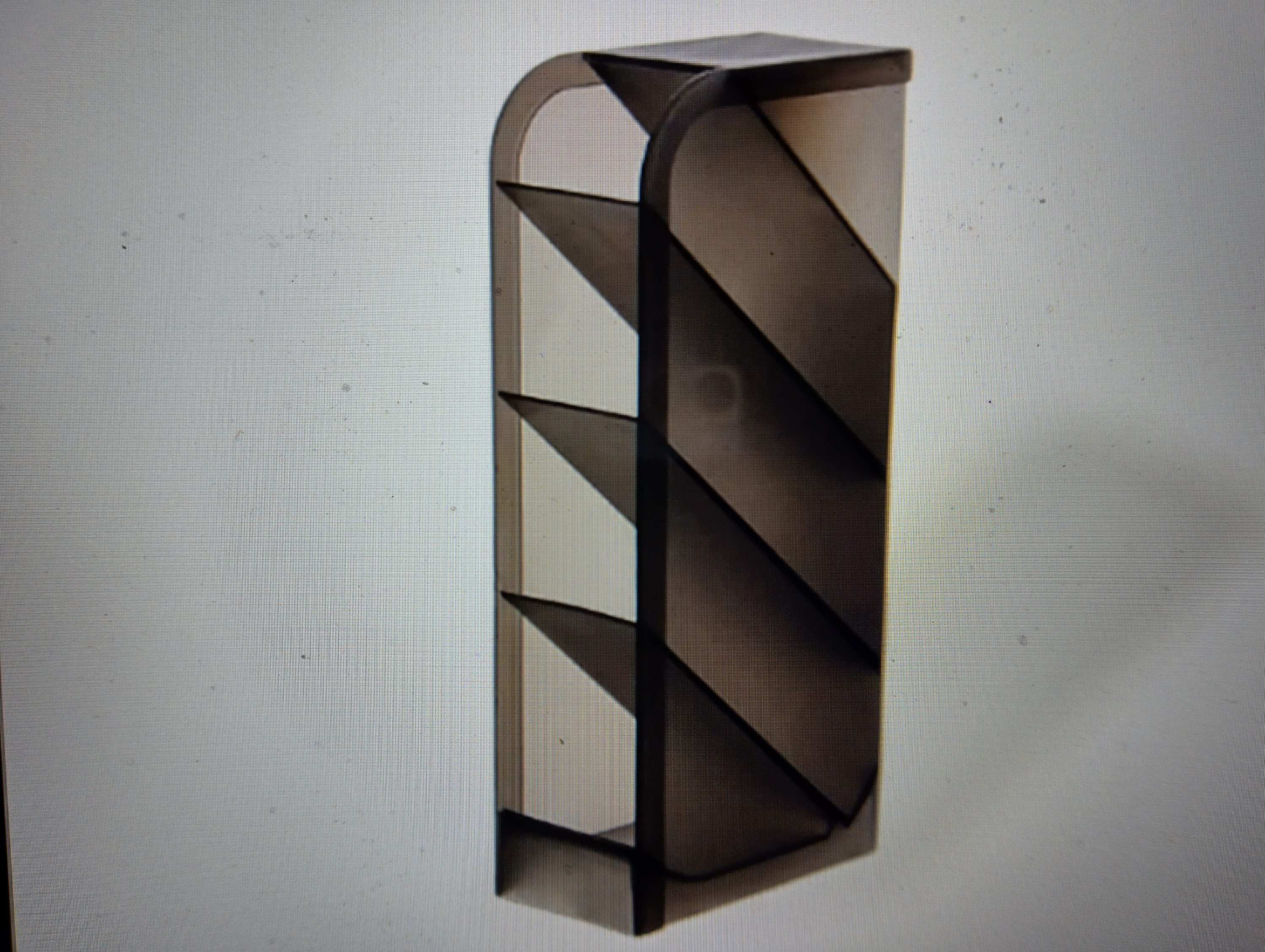 A Smoke-Tinted Translucent Plastic Vertical Desk Organiser