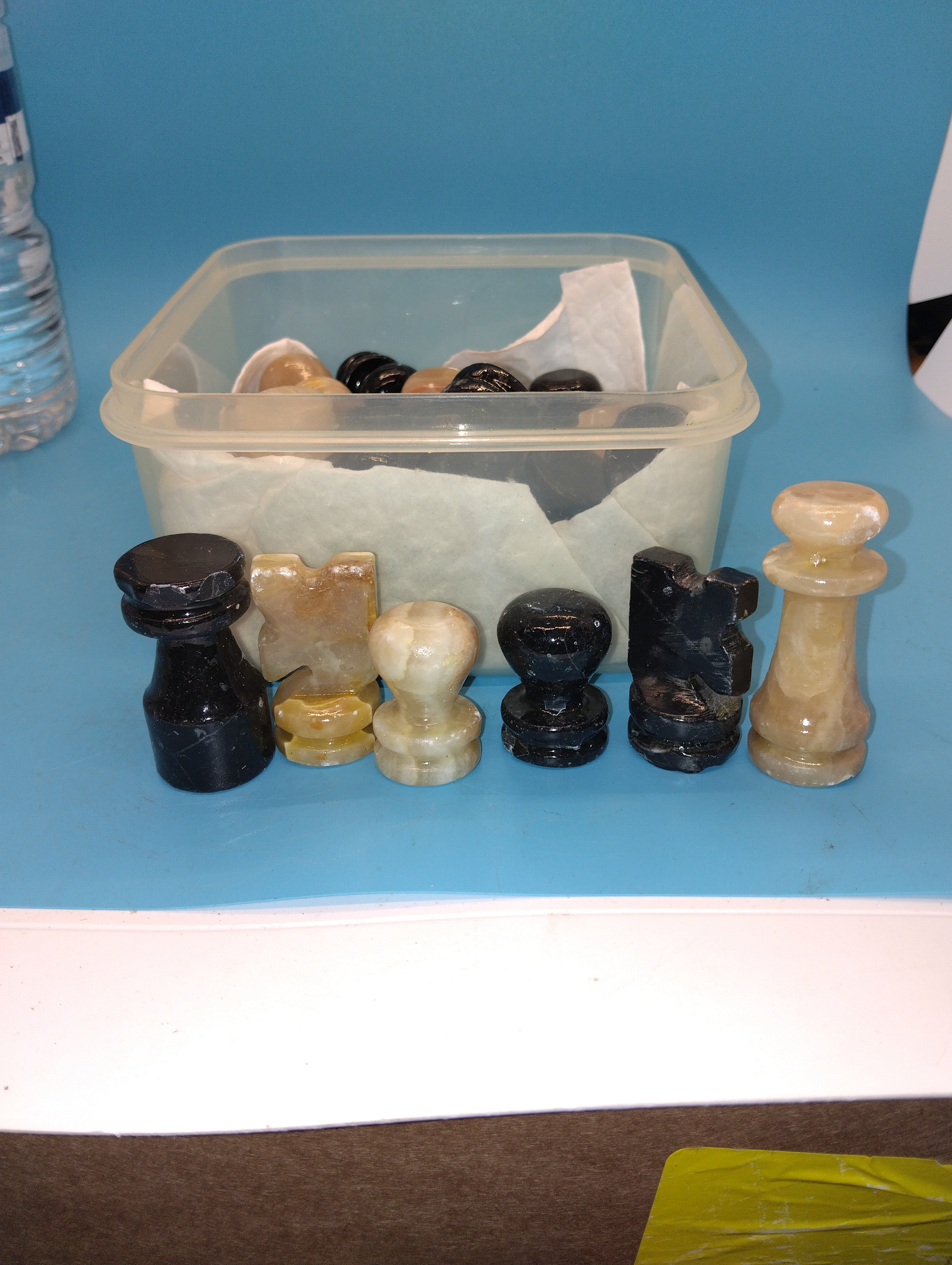 VERY NICE ALIBASTER CHESS SET