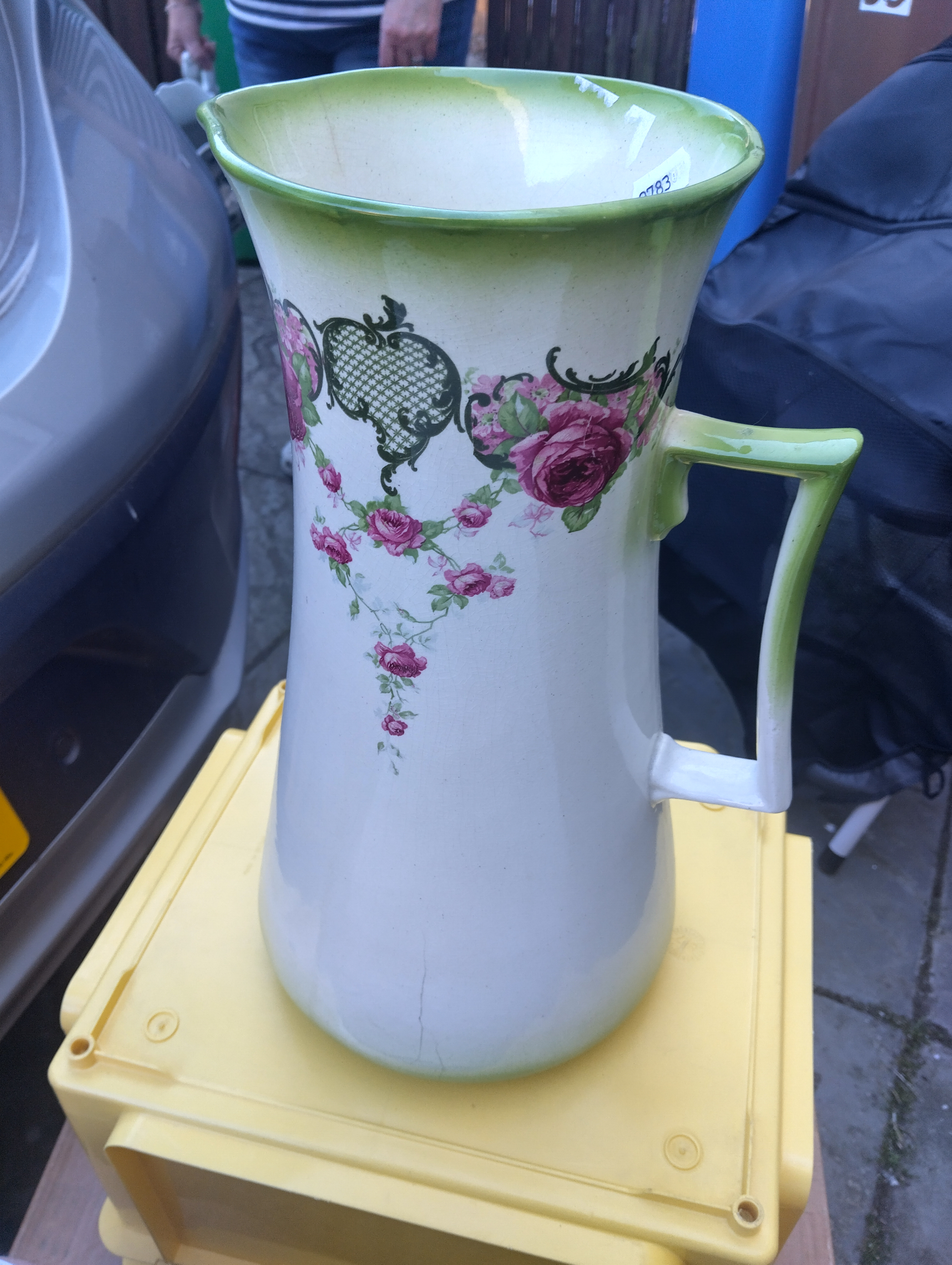 VERY NICE TALL GRECIAN EDWARDIAN DESIGNED PITCHER