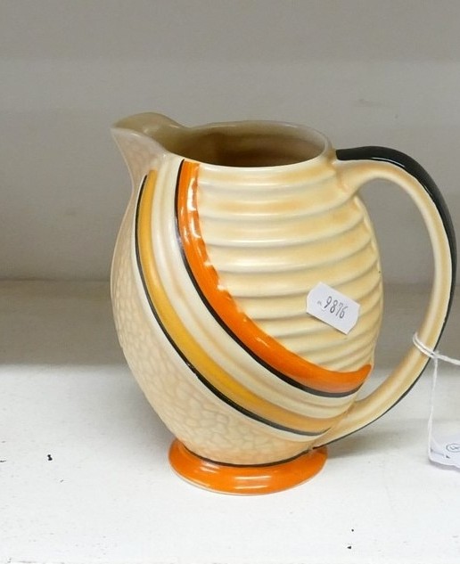 VERY NICE WADE DECO STYLE POTTERY VINTAGE WATER JUG
