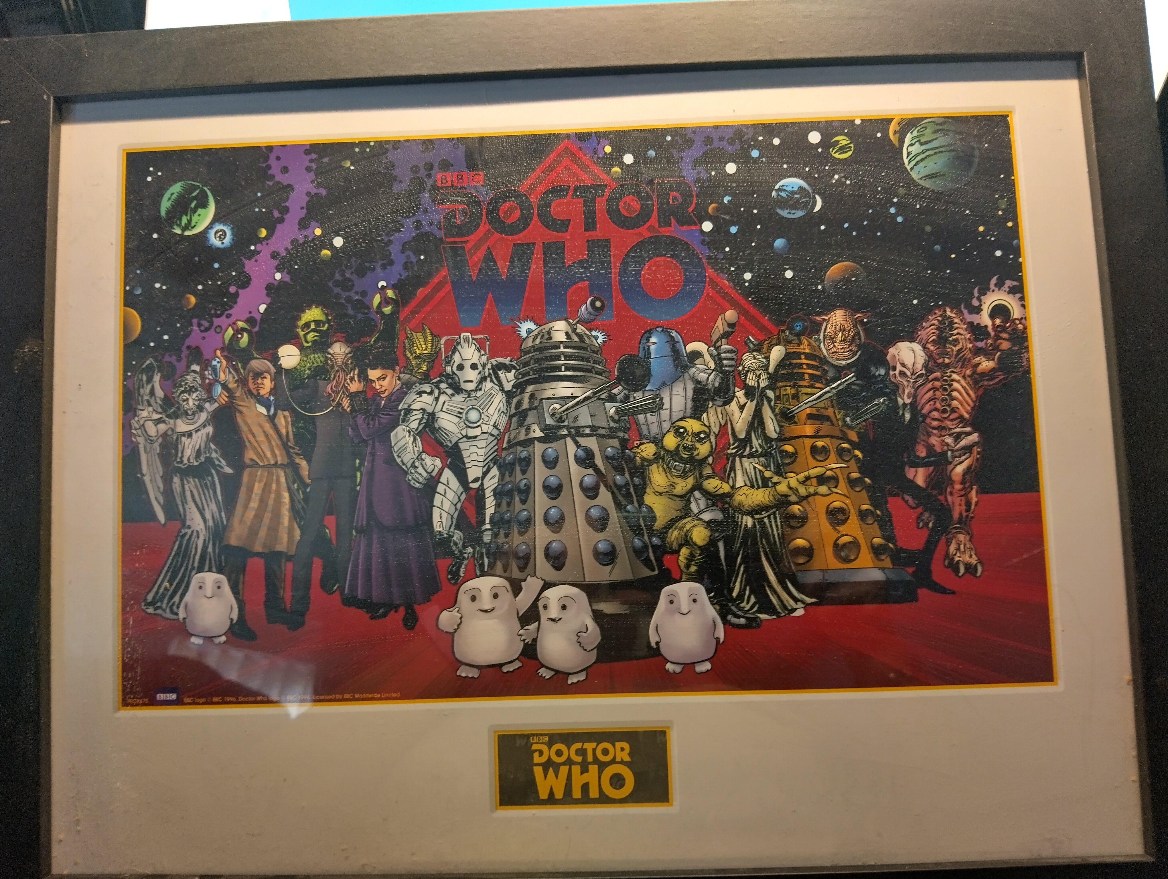 DR WHO FRAMED COLLECTORS PRINT