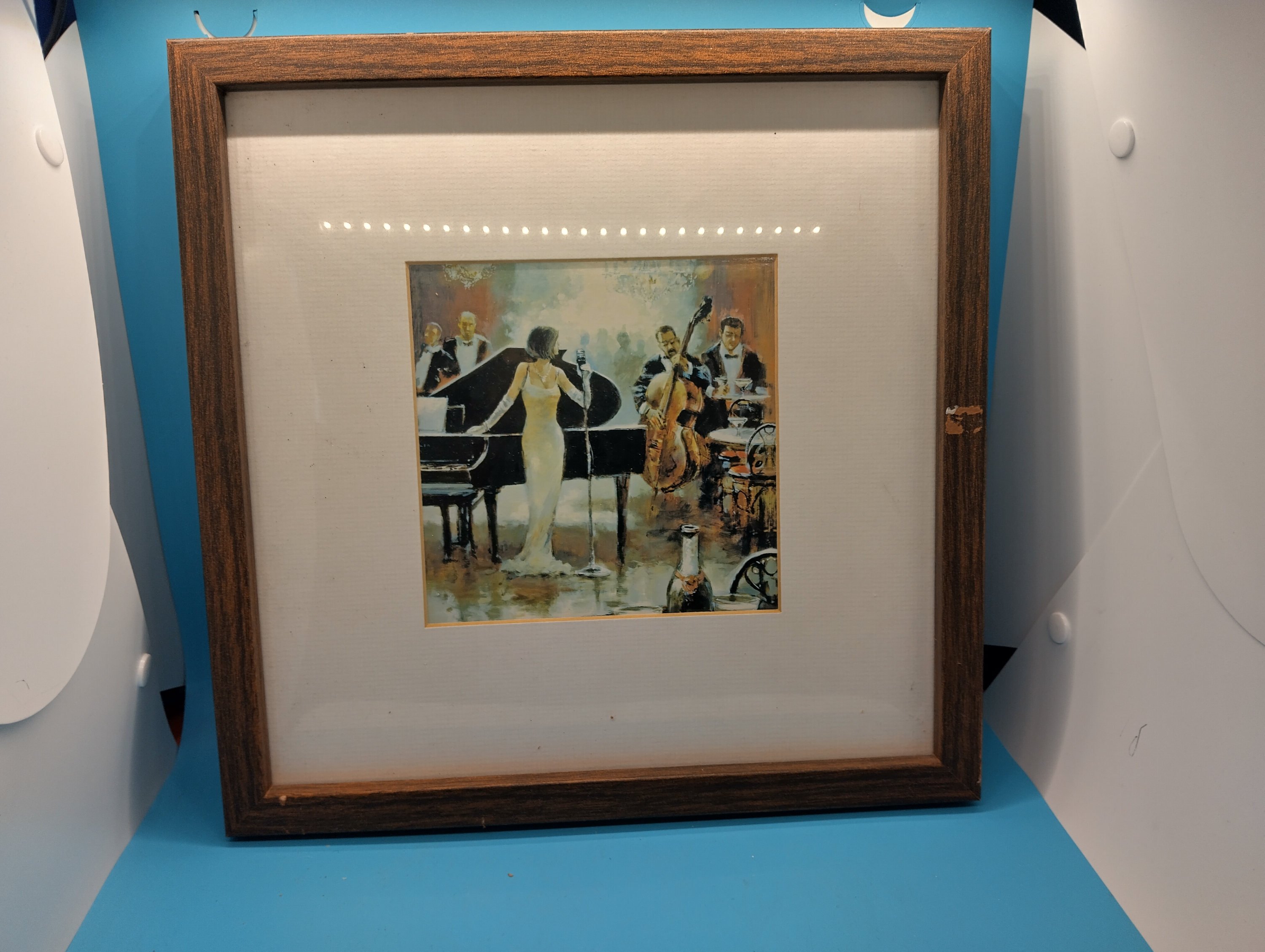 VERY NICE MUSIC NIGHT PRINT FRAMED AND GLAZED