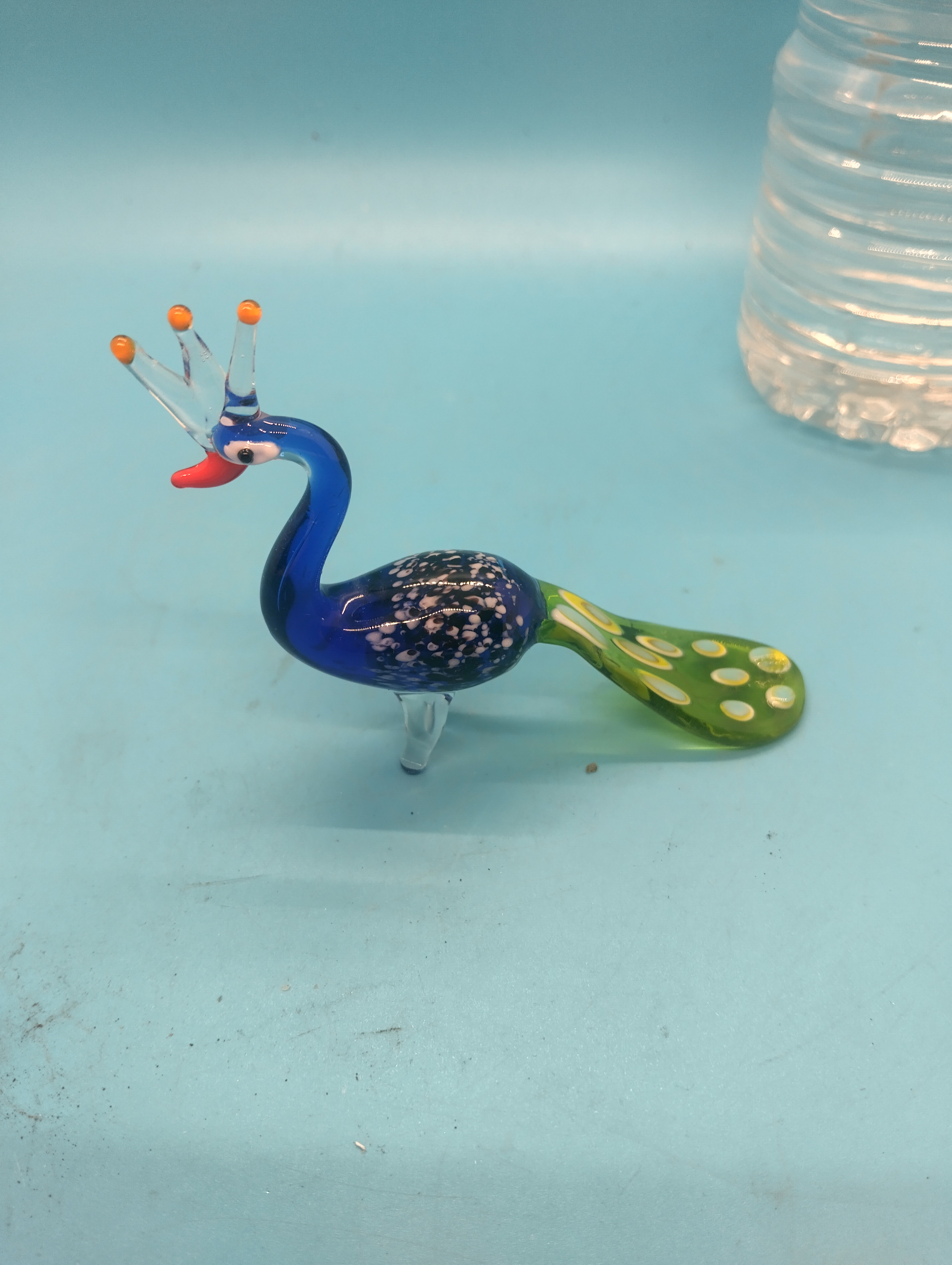 VERY NICE GLASS PEACOCK