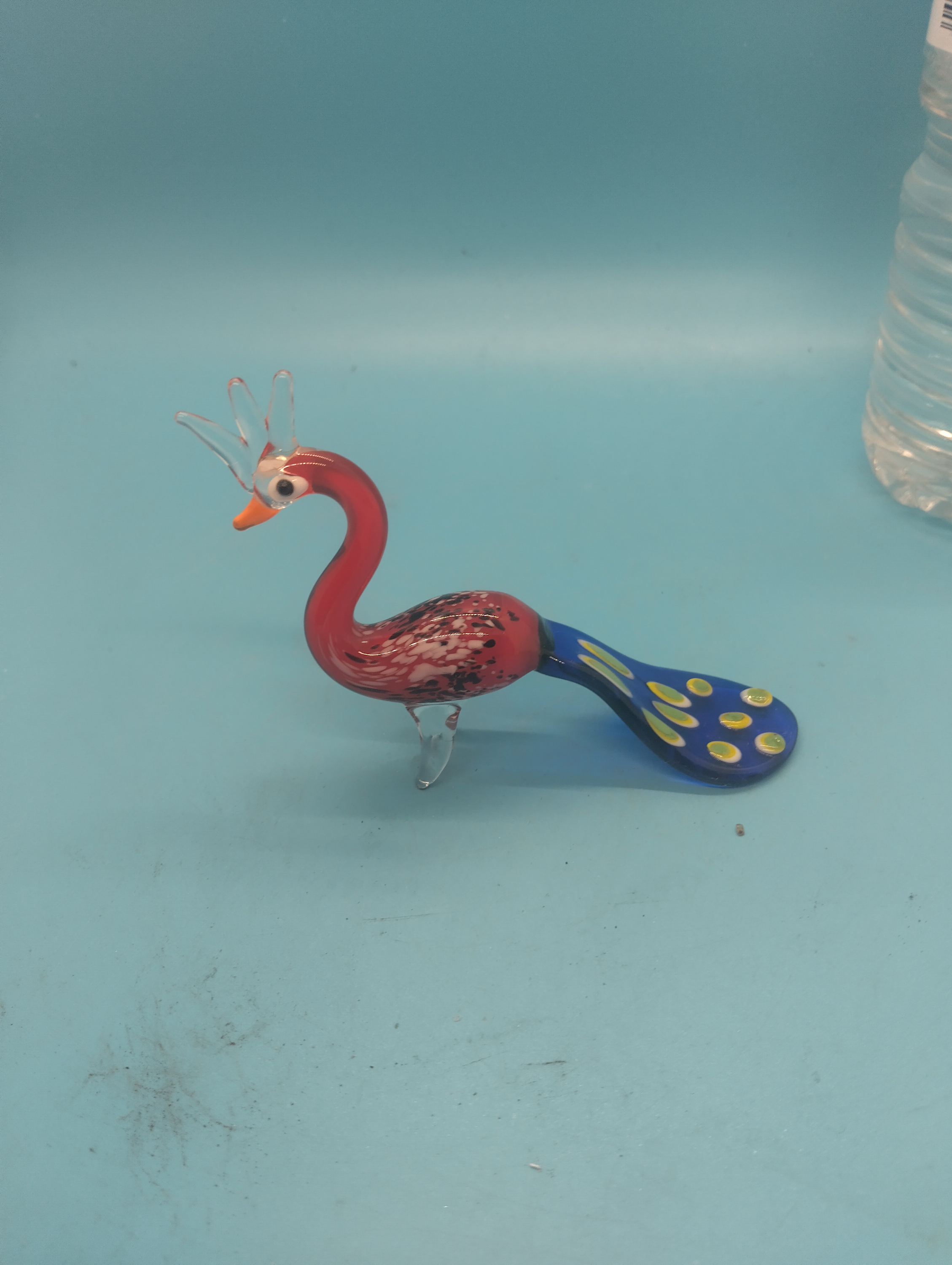 VERY NICE GLASS PEACOCK