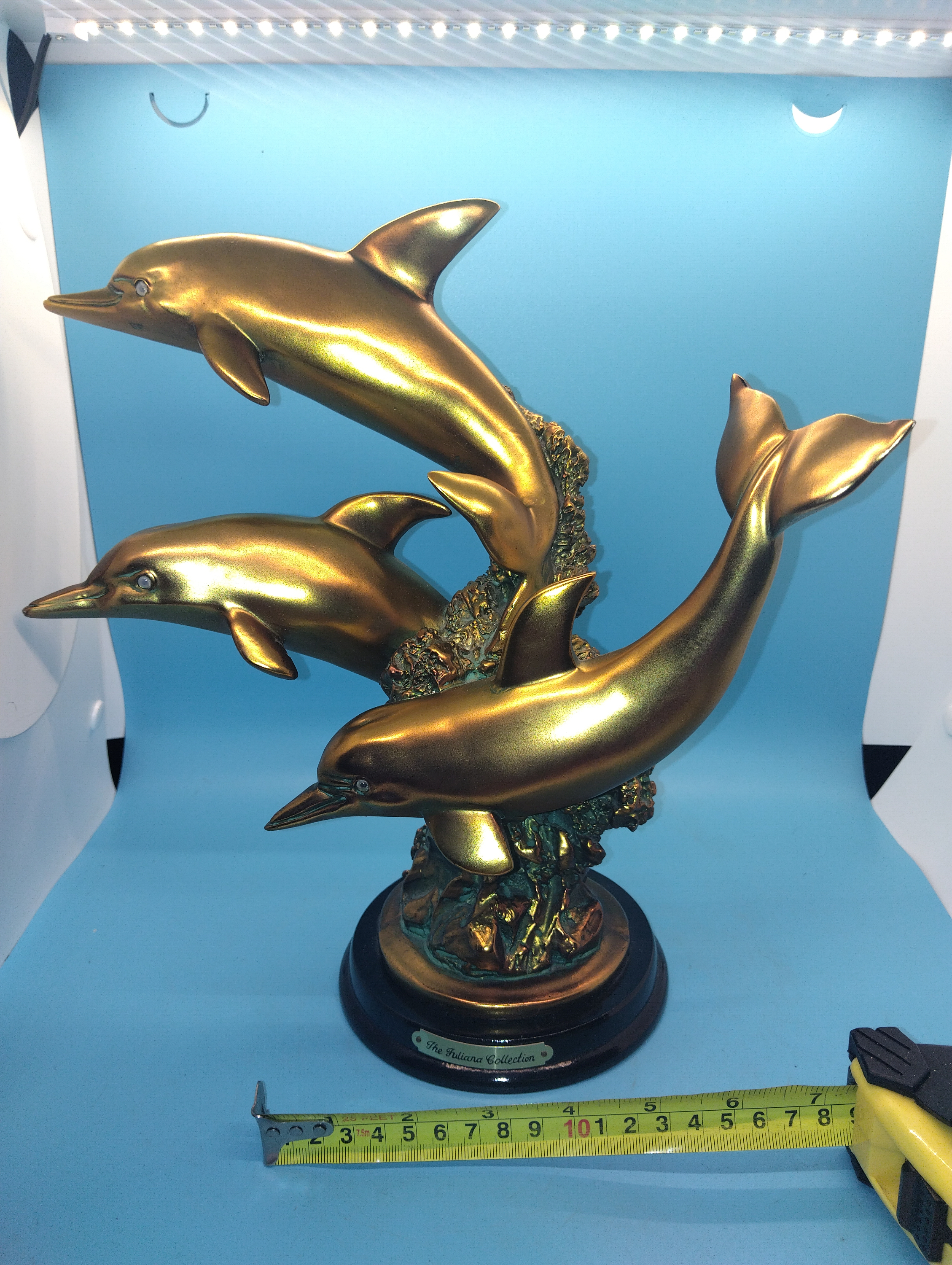VERY LARGE AND HEAVY DOLPHIN GROUP FROM JULIANA COLLECTION