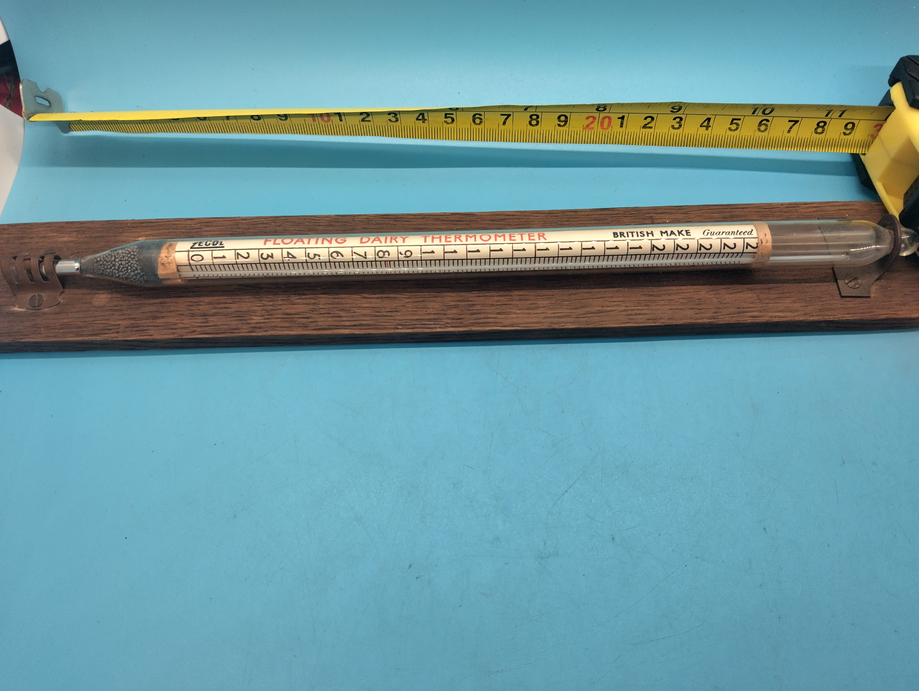 VERY NICE MOUNTED DAIRY THERMOMETER