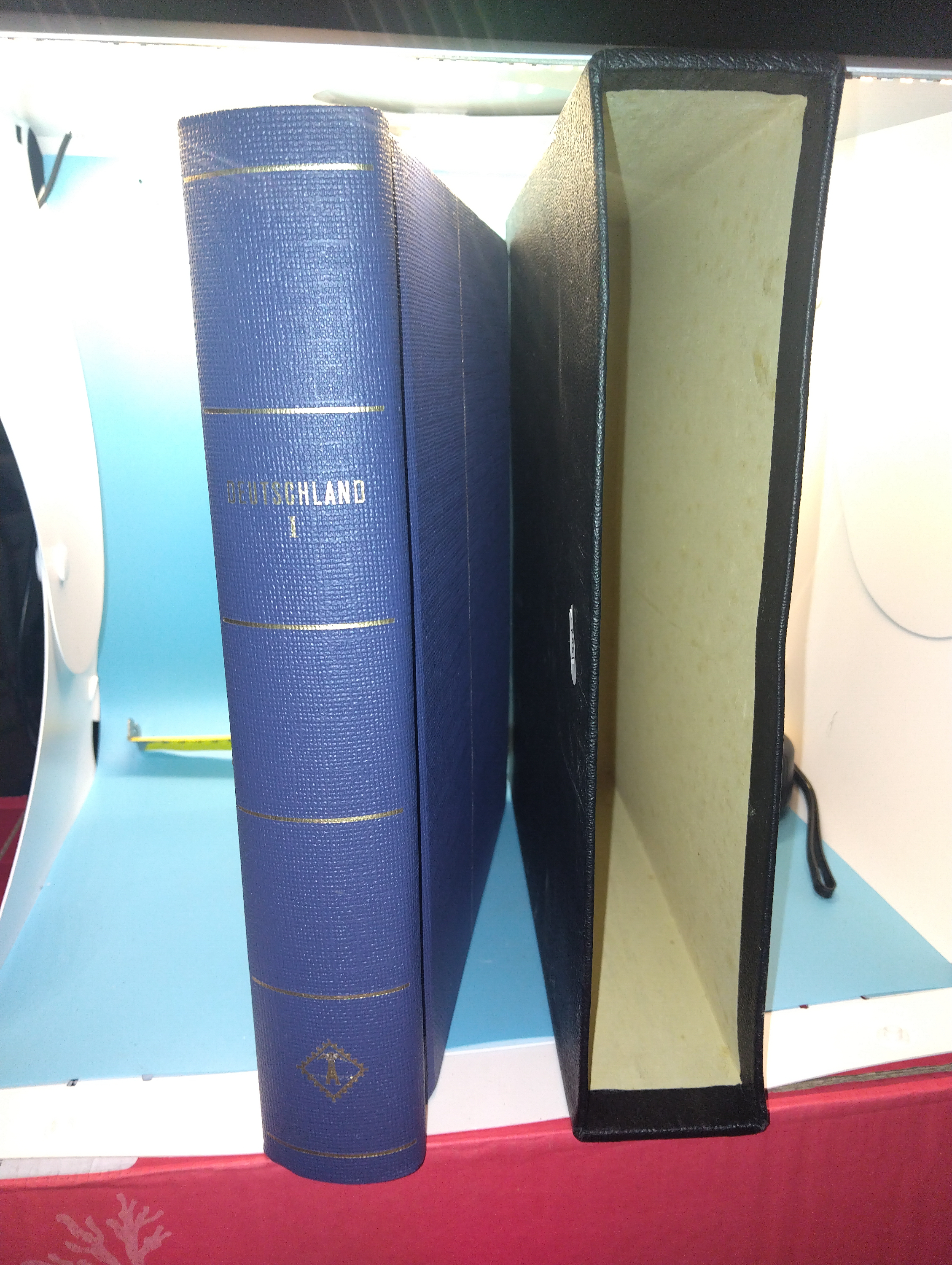 CASED LARGE GERMAN STAMP ALBUM UNUSED