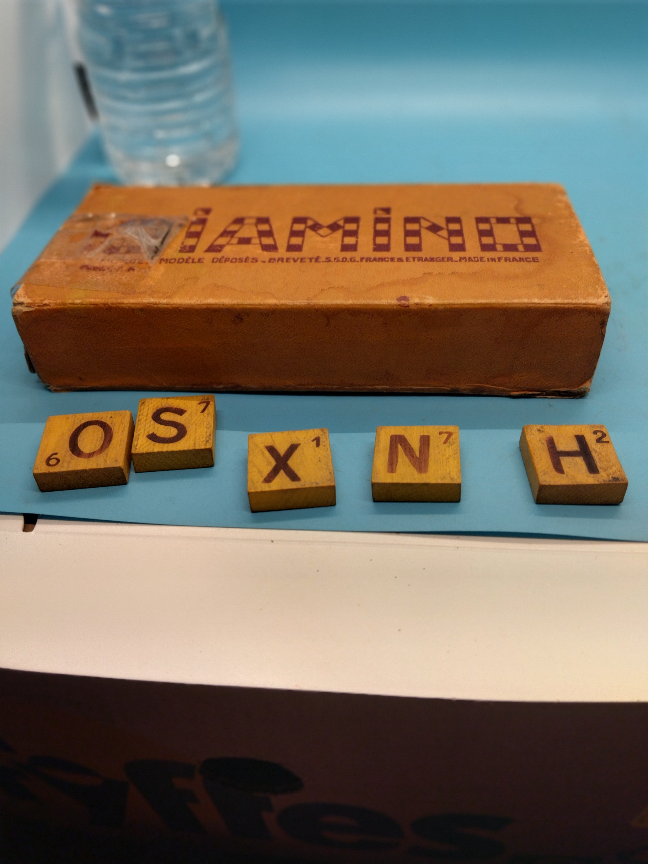 Vintage BOXED DIAMINO FRENCH CROSSWORD GAME