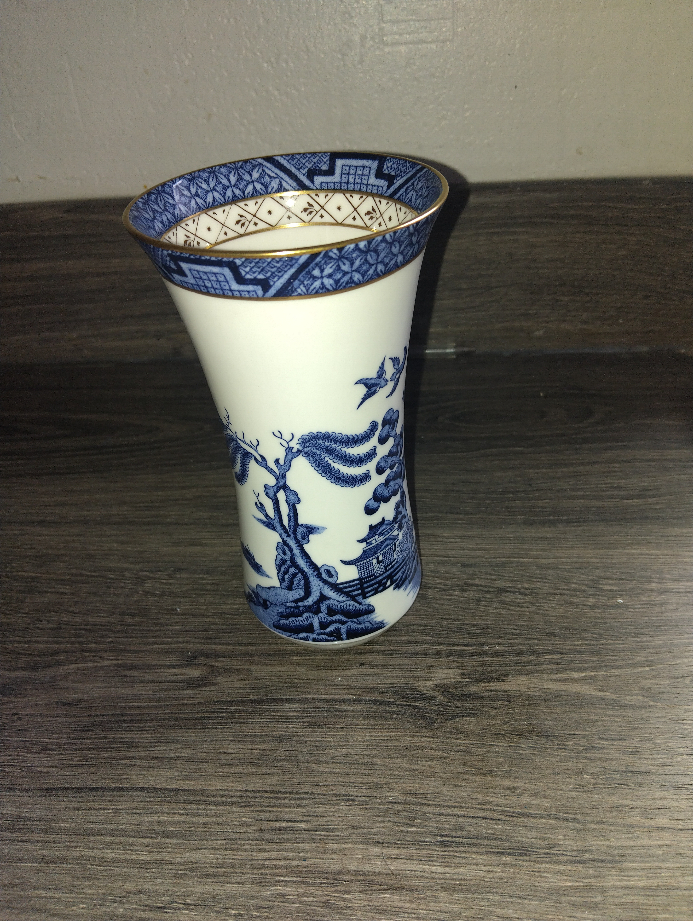 VERY NICE ROYAL DOULTON BOOTHS OLD WILLOW VASE 14CM