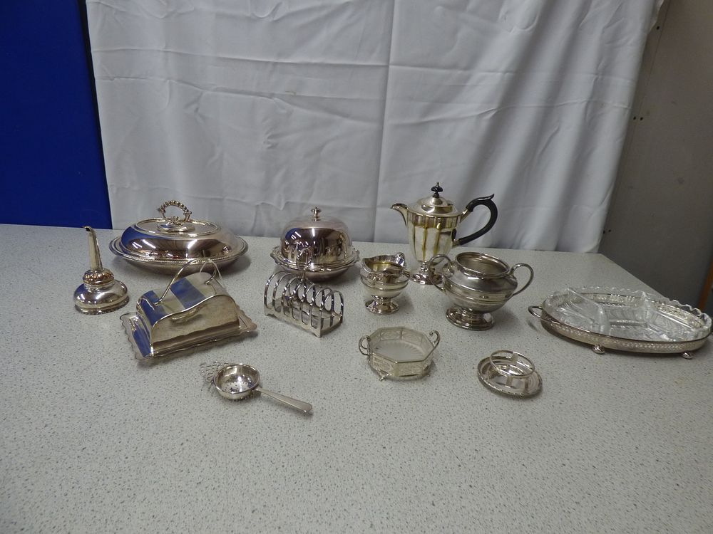 Lot 195: A Collection of Silver-Coloured Metal Tableware