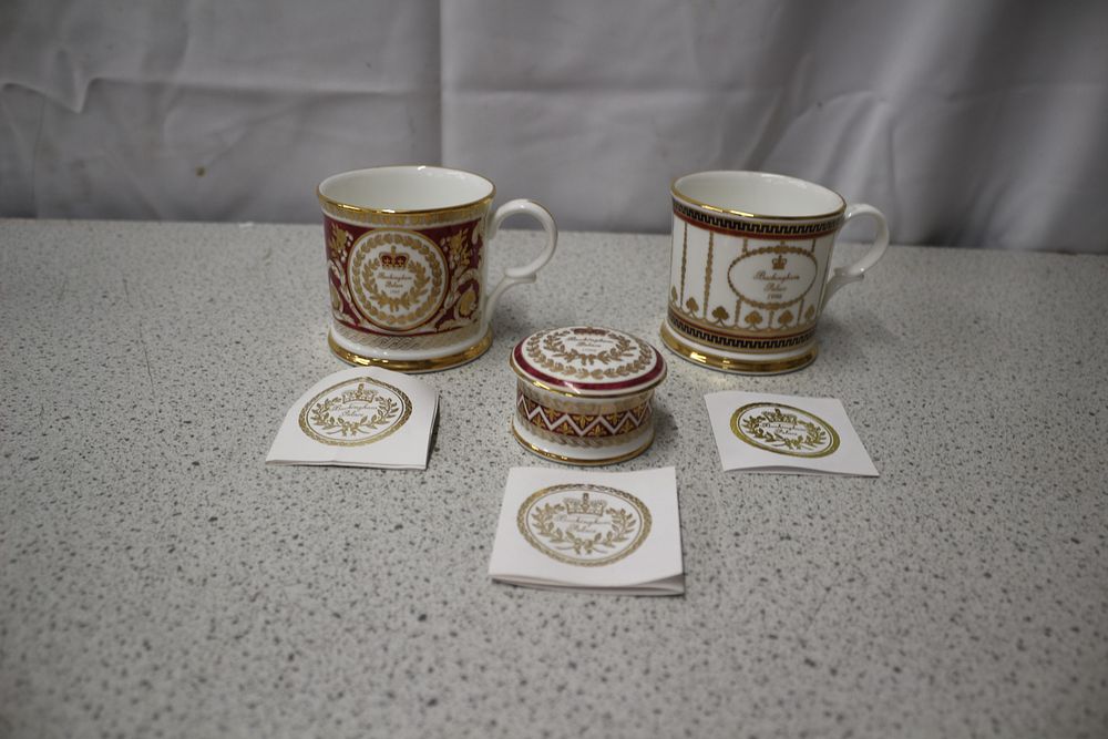 Lot 271: A Group of Buckingham Palace Ceramic Wares and Cards