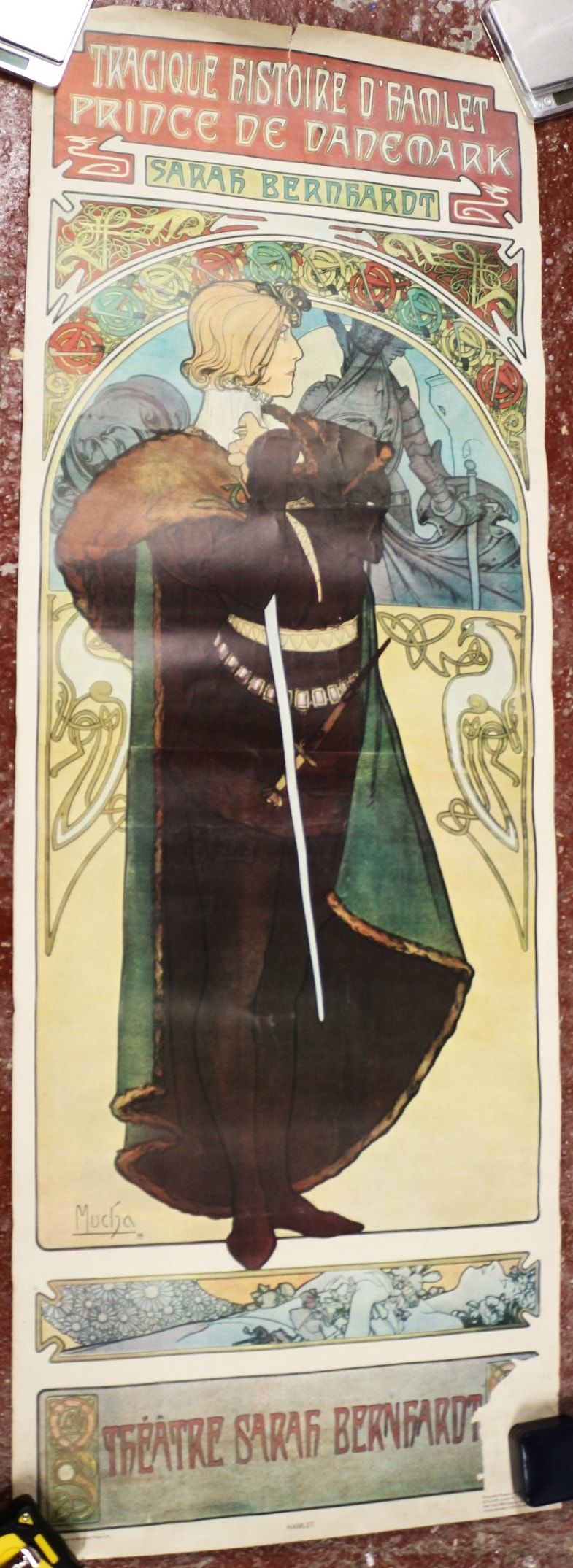 Lot 170: Alphonse Mucha (1899) 'Tragique Histoire D'Hamlet, Prince De Danemark' Theatre Poster