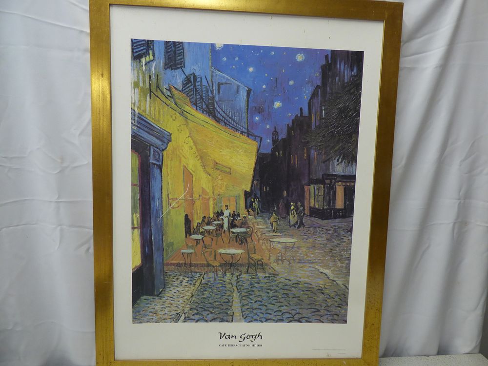Lot 164: A Framed Print of Van Gogh's Cafe Terrace at Night