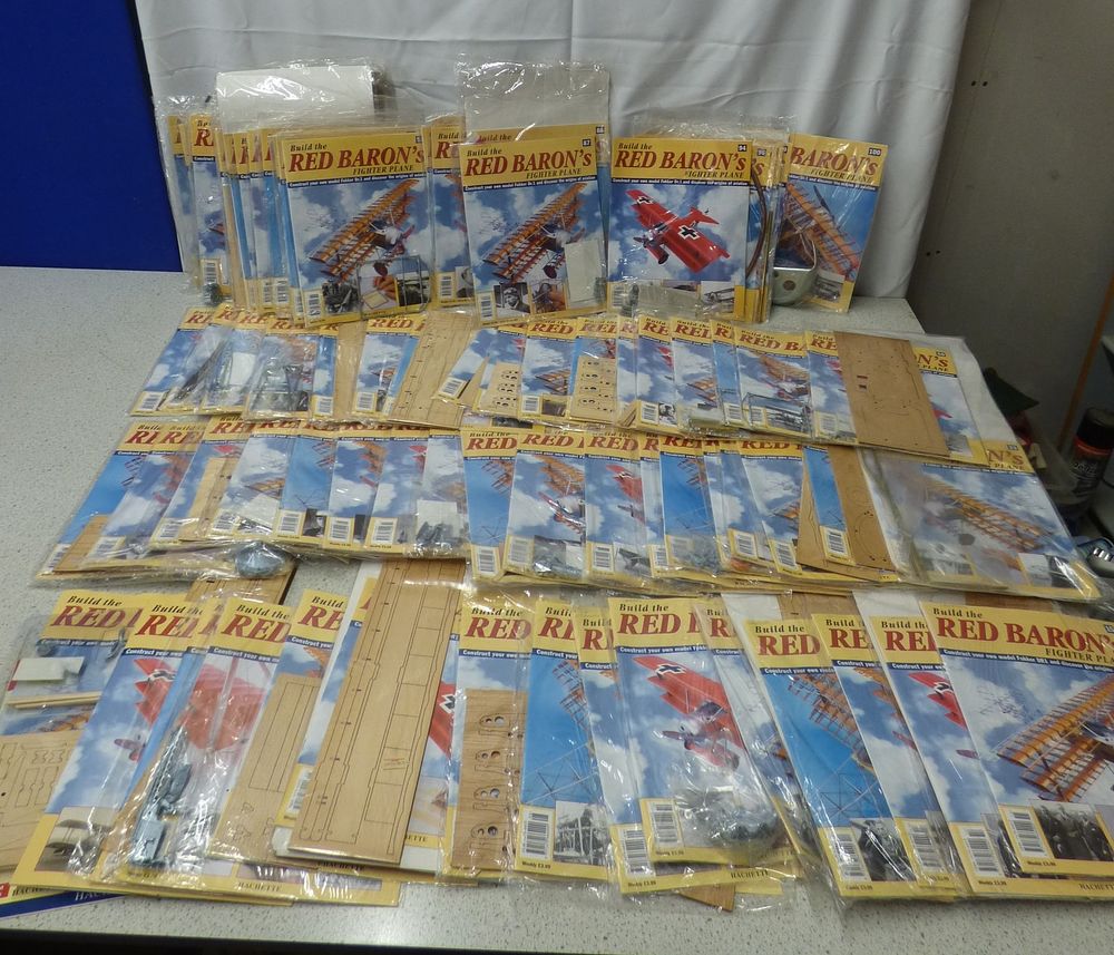 Lot 199: A Collection of Hachette Build the Red Baron's Fighter Plane Kits