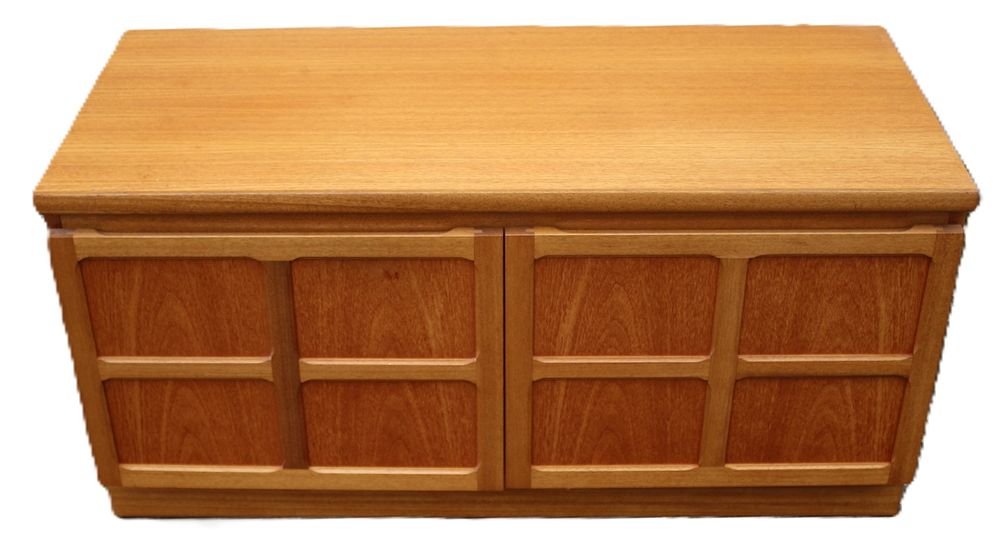 Lot 245: A Mid-Century Modern Nathan Parker Knoll 'Squares' Teak Cabinet