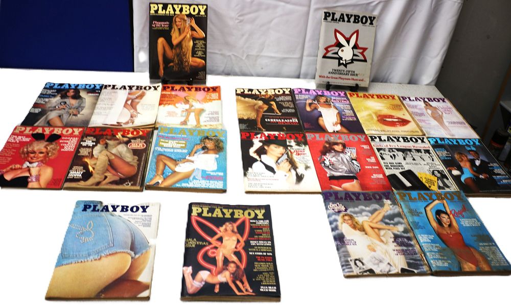 Lot 280: A Collection of 20 Vintage Playboy Magazines, circa 1976-1979