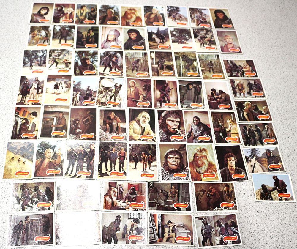 Lot 282: A Rare Full Set Collection of 66 Topps Planet of the Apes 1975 Trading Cards