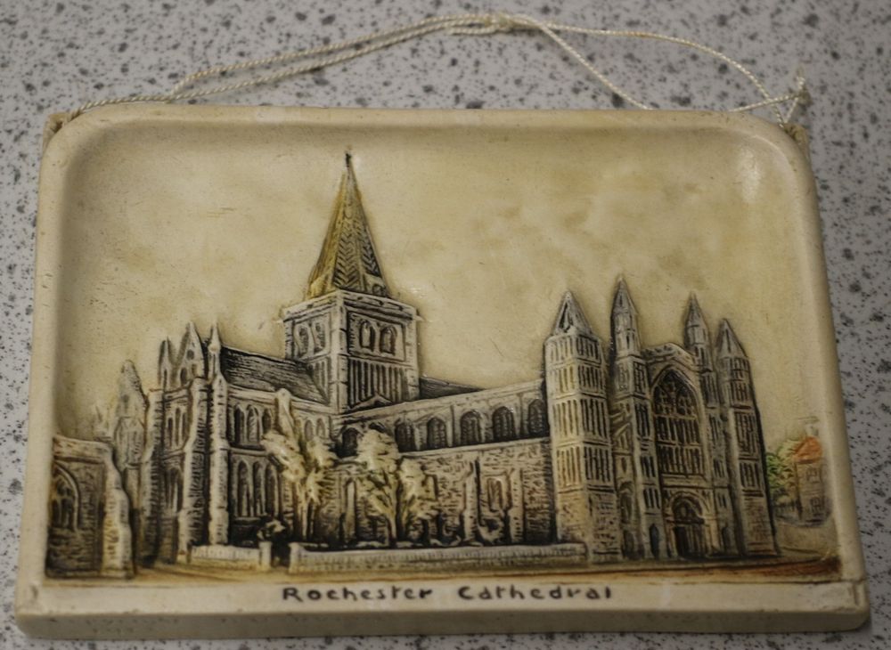 Lot 343: A Bossons Ivorex Rochester Cathedral Wall Plaque