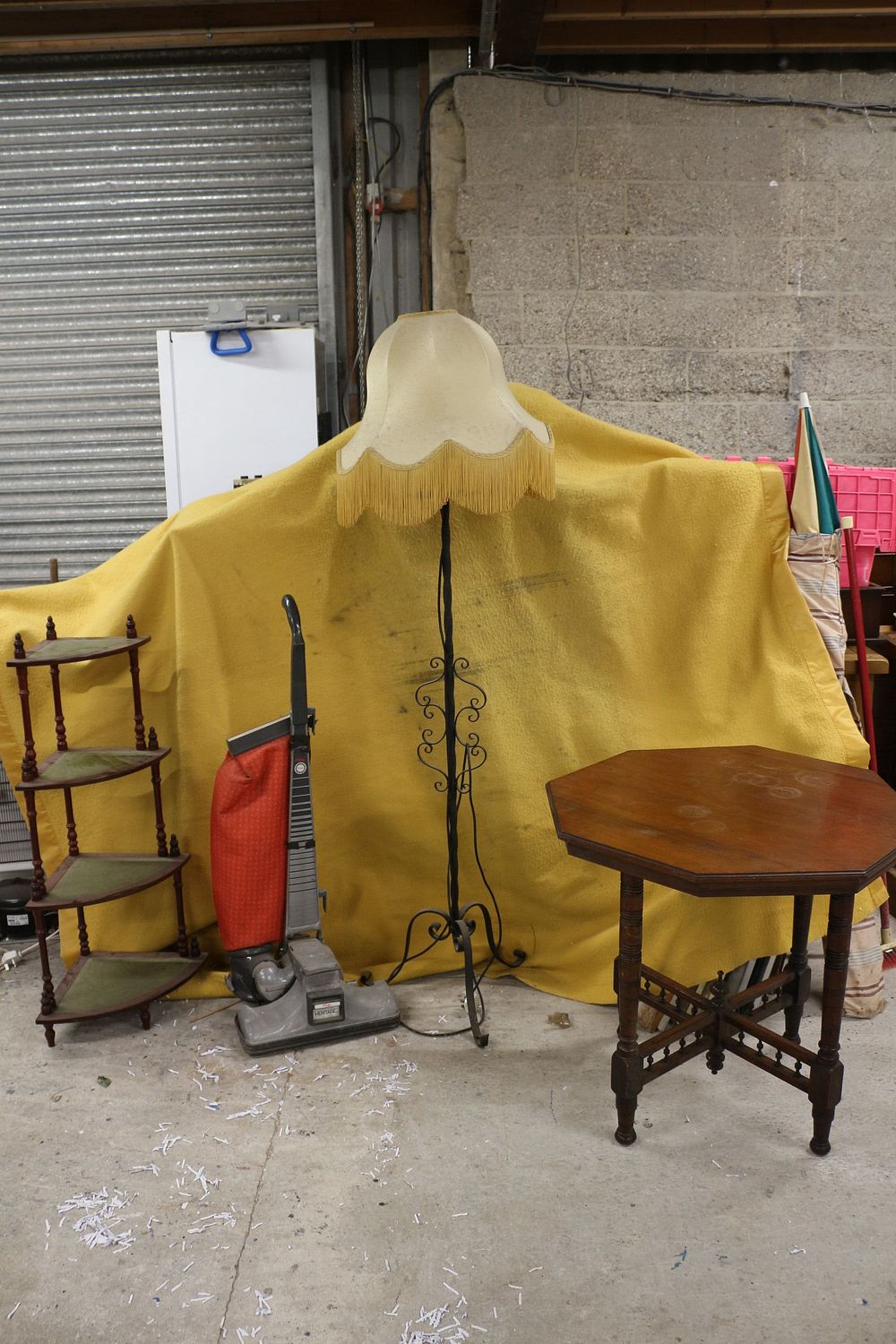Lot 161: Mixed Lot of Furniture, Lamp and Hoover